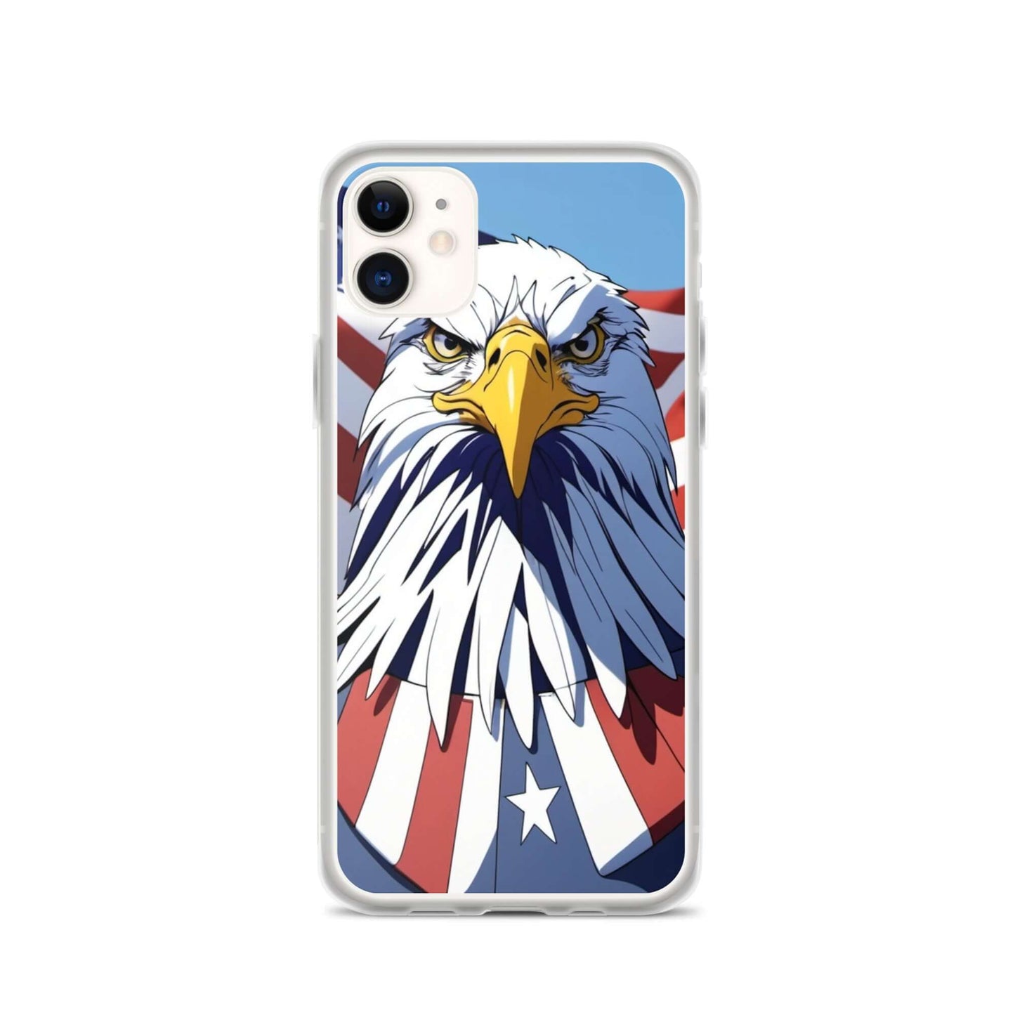 🦅 Superficient iPhone 15 Plus Case: Cartoon Bald Eagle Design (Fits iPhone 7–16) iPhone 11