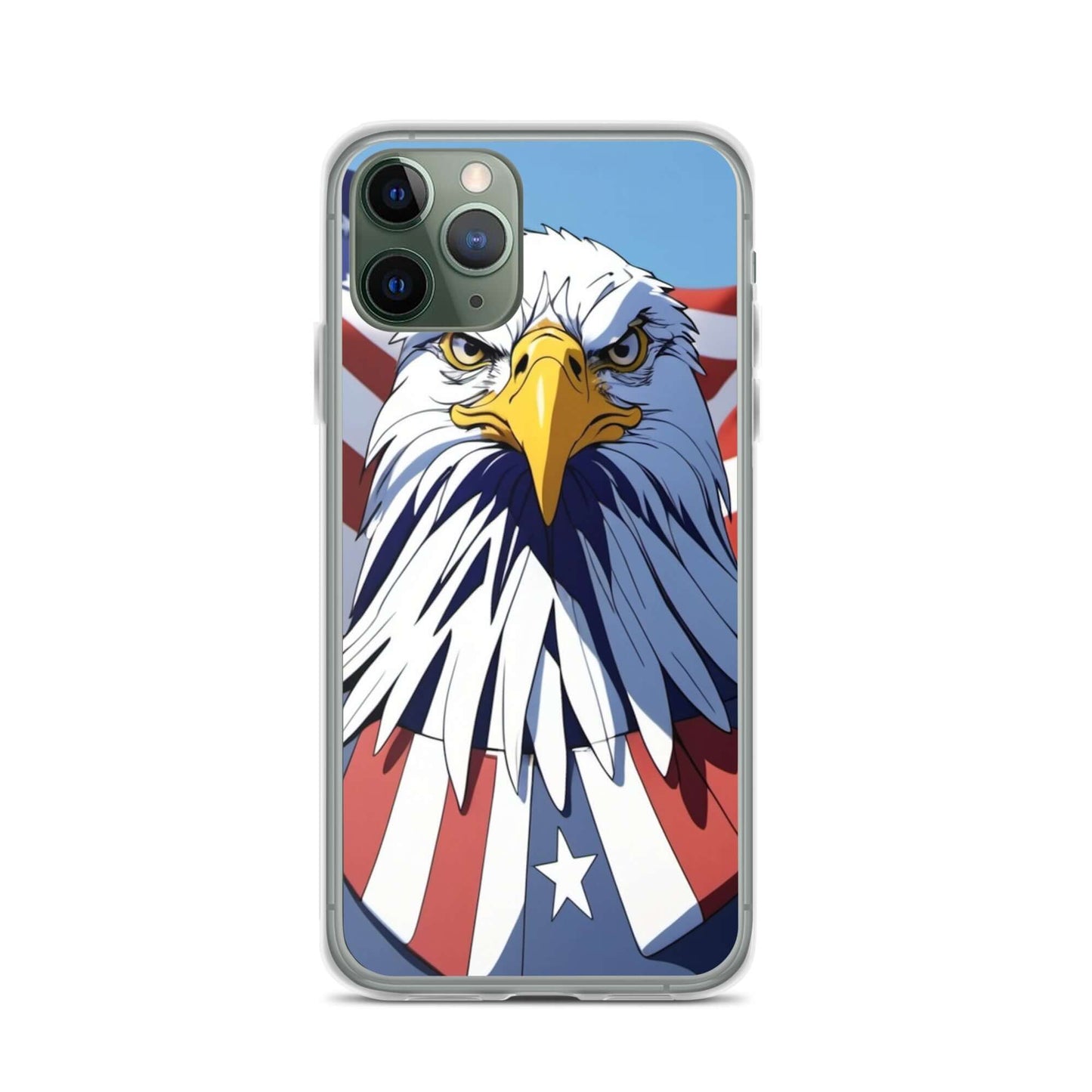 🦅 Superficient iPhone 15 Plus Case: Cartoon Bald Eagle Design (Fits iPhone 7–16) iPhone 11 Pro