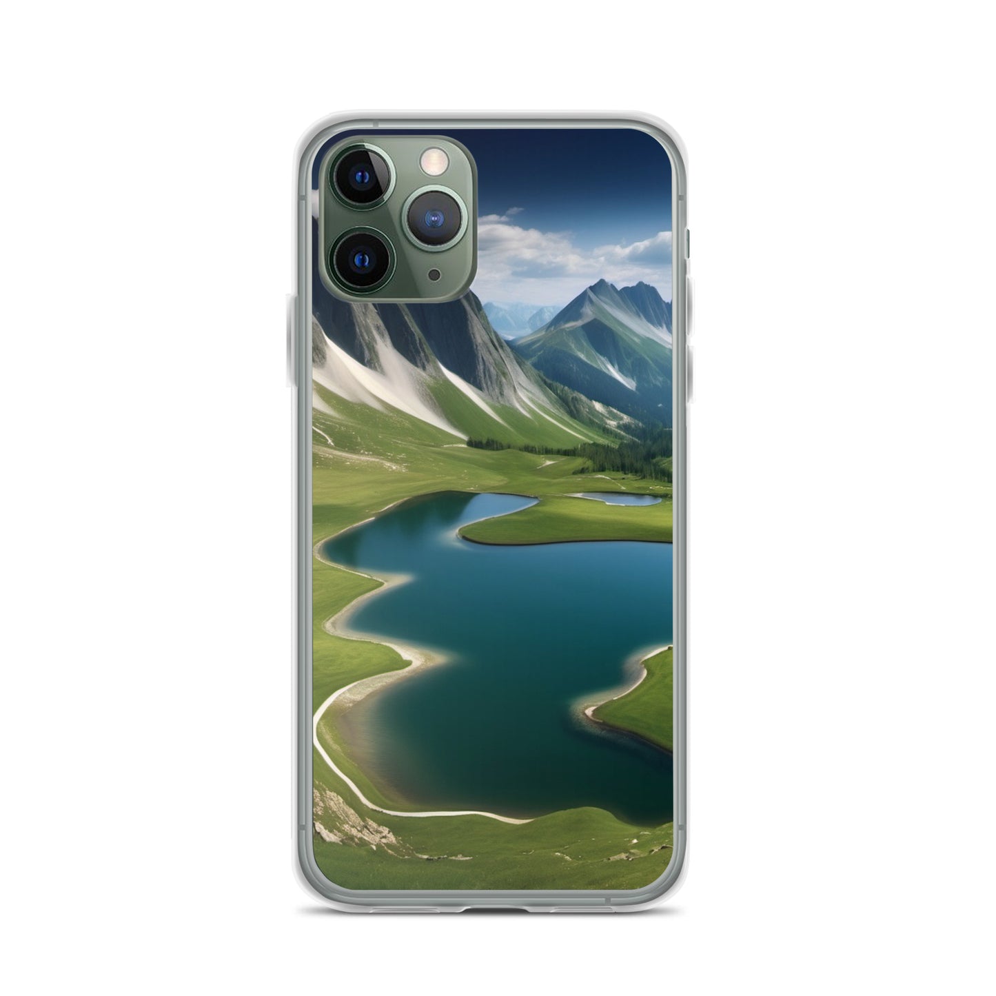 Alpine Lake View & Mountain Valley Scene iPhone 11 Pro Case, iPhone 12 Mini Case & More – Available for iPhone 7 to 16 iPhone 11 Pro
