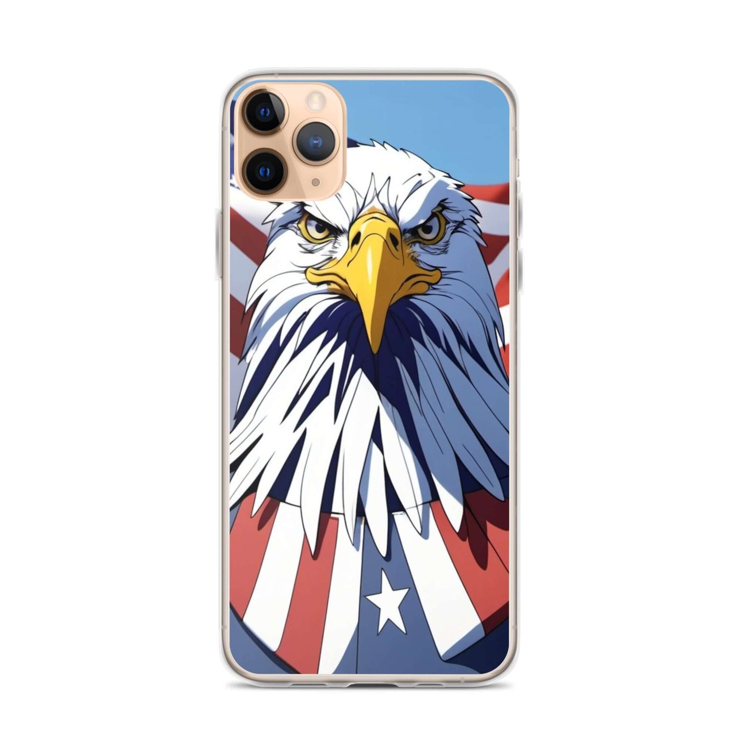🦅 Superficient iPhone 15 Plus Case: Cartoon Bald Eagle Design (Fits iPhone 7–16) iPhone 11 Pro Max