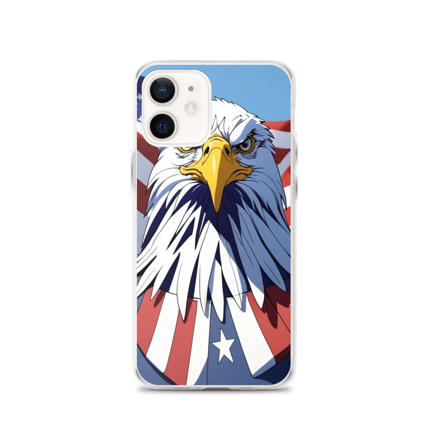 🦅 Superficient iPhone 15 Plus Case: Cartoon Bald Eagle Design (Fits iPhone 7–16) iPhone 12