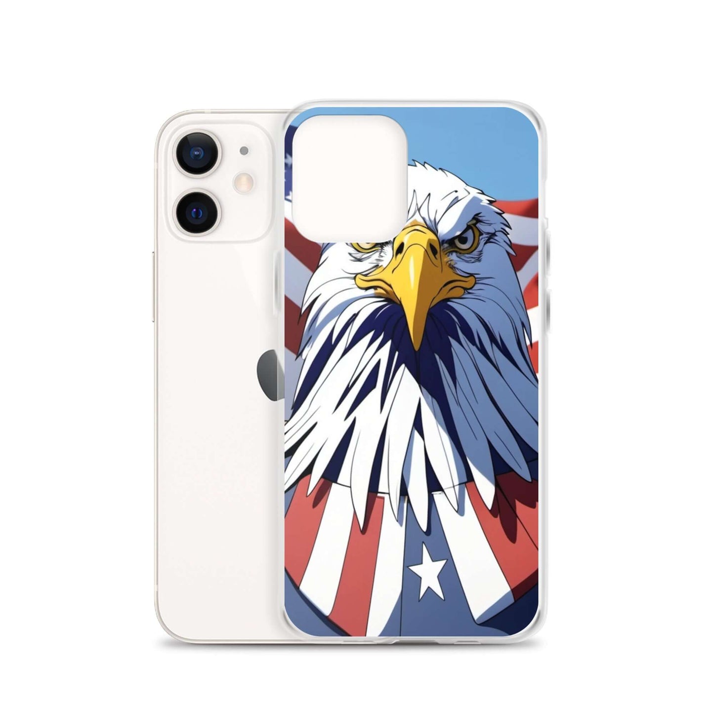 🦅 Superficient iPhone 15 Plus Case: Cartoon Bald Eagle Design (Fits iPhone 7–16)