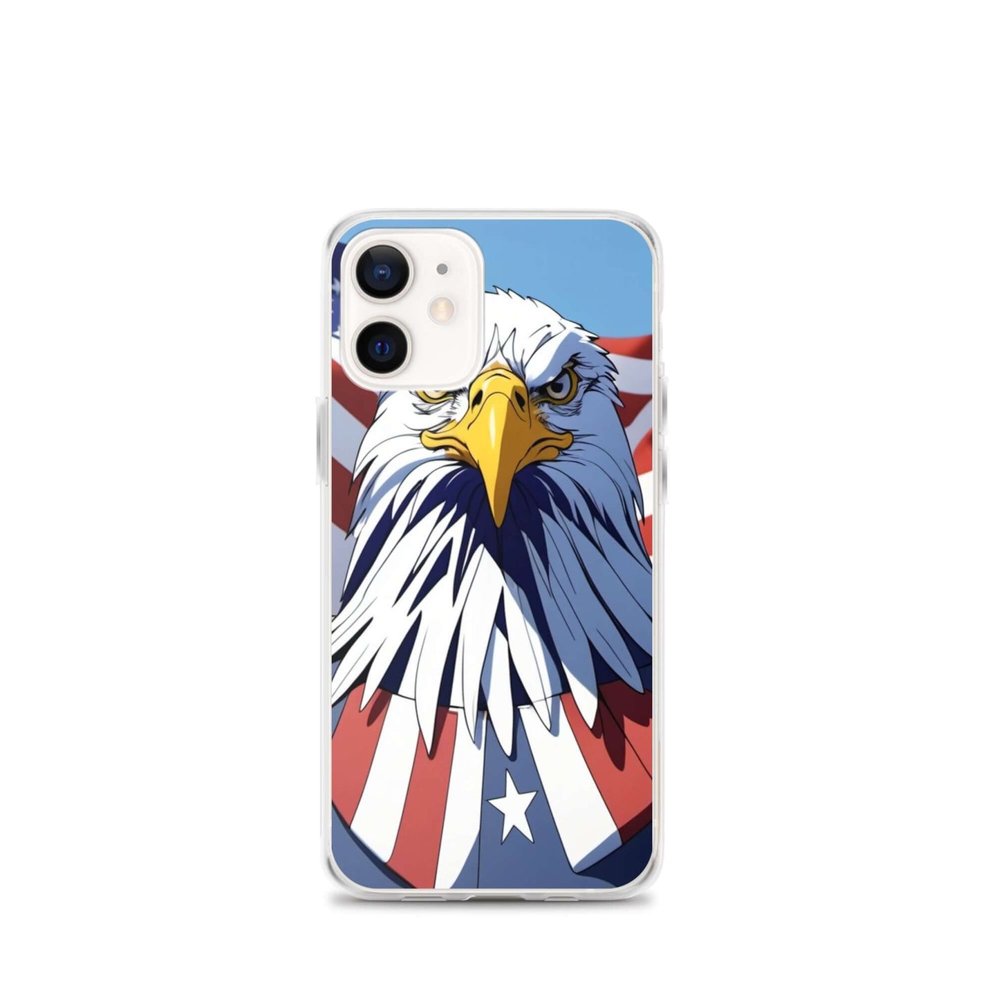 🦅 Superficient iPhone 15 Plus Case: Cartoon Bald Eagle Design (Fits iPhone 7–16) iPhone 12 mini
