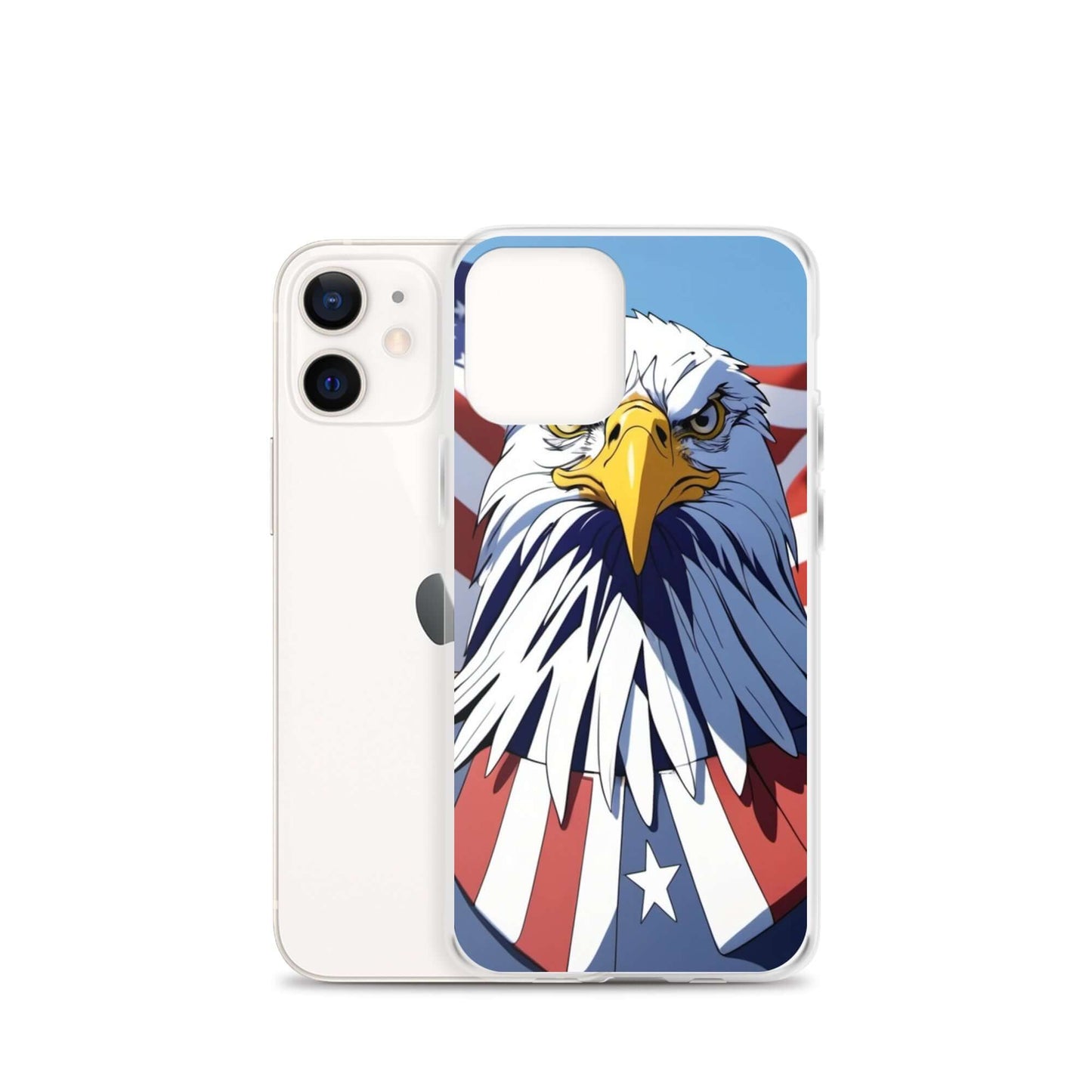 🦅 Superficient iPhone 15 Plus Case: Cartoon Bald Eagle Design (Fits iPhone 7–16)