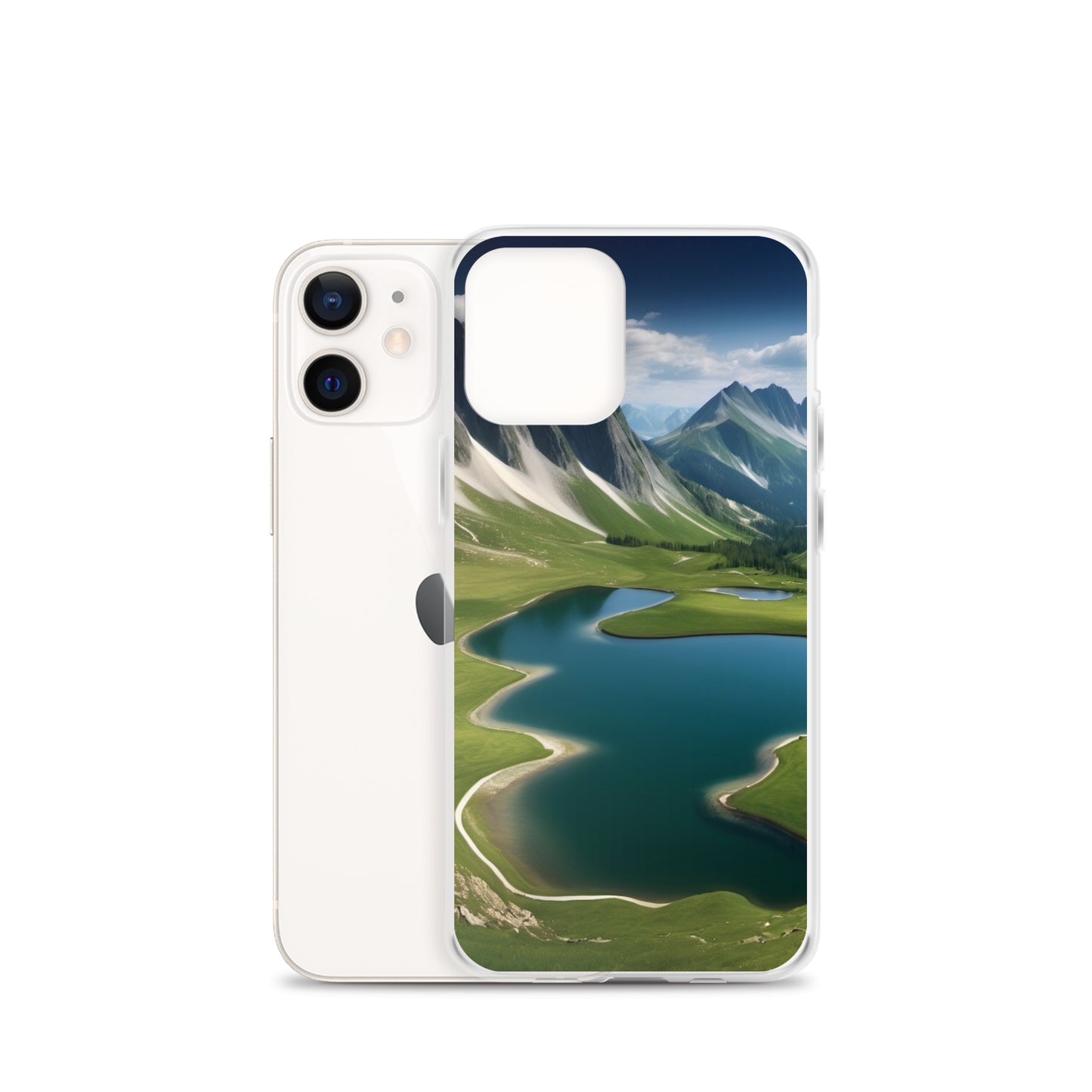 Alpine Lake View & Mountain Valley Scene iPhone 11 Pro Case, iPhone 12 Mini Case & More – Available for iPhone 7 to 16