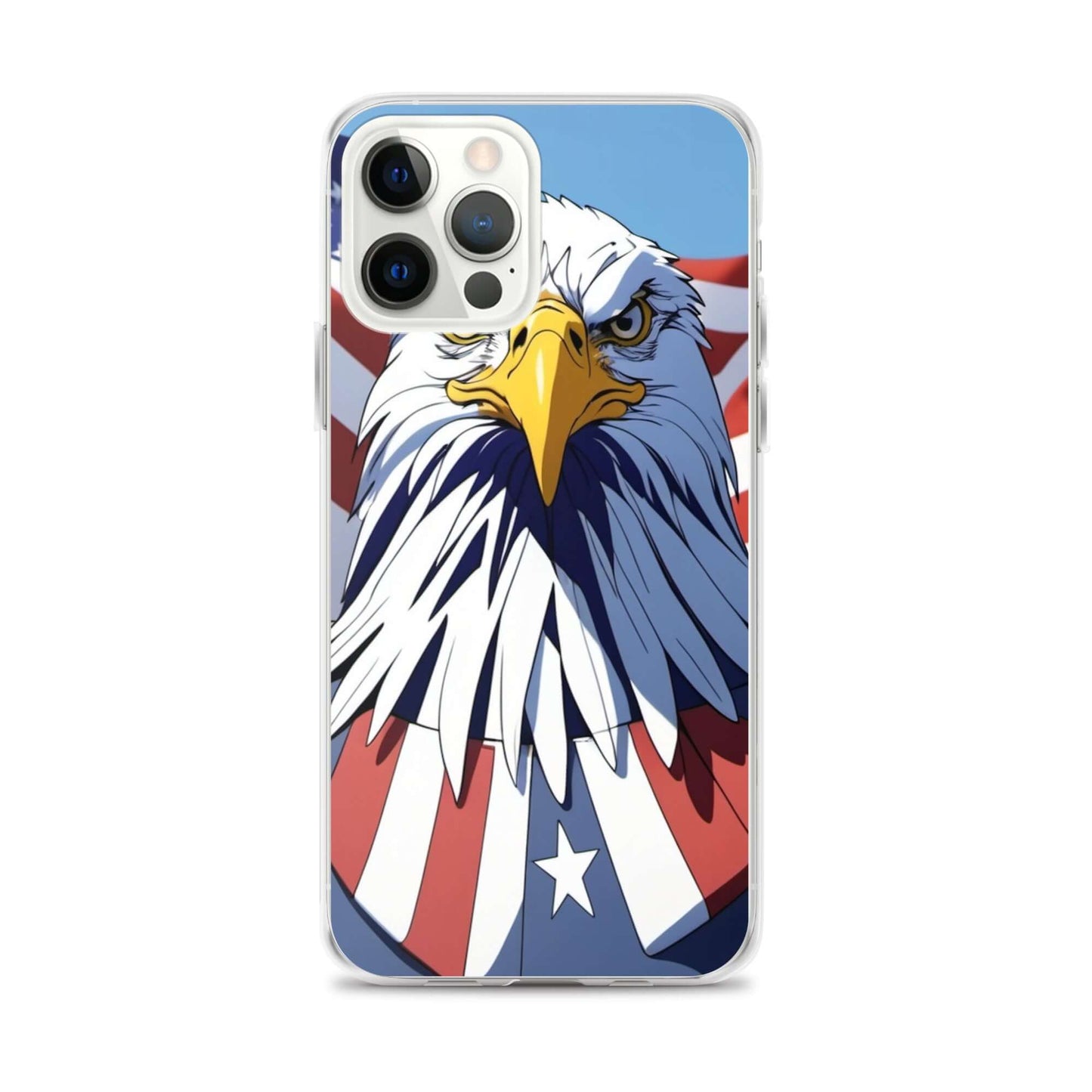 🦅 Superficient iPhone 15 Plus Case: Cartoon Bald Eagle Design (Fits iPhone 7–16) iPhone 12 Pro Max