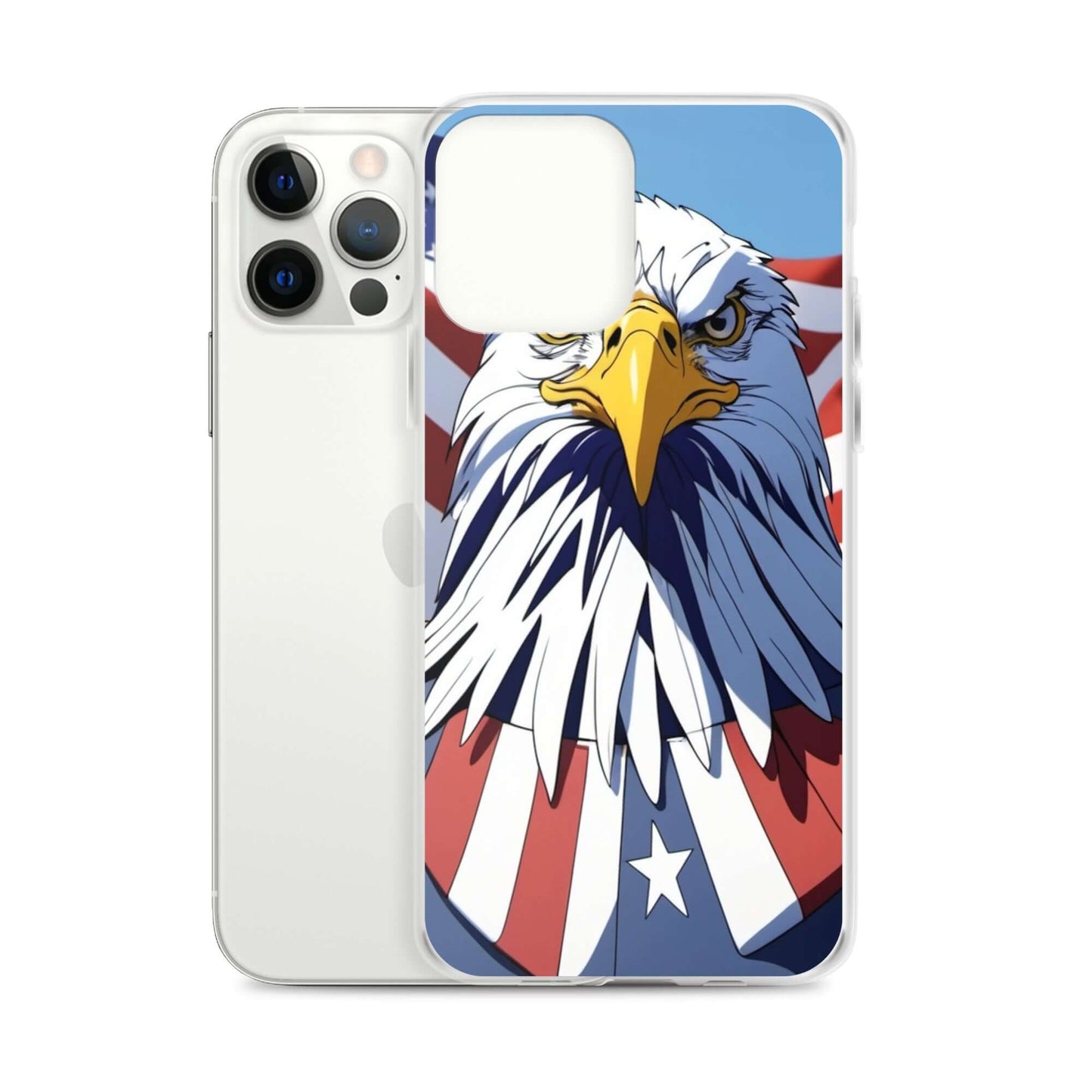 🦅 Superficient iPhone 15 Plus Case: Cartoon Bald Eagle Design (Fits iPhone 7–16)