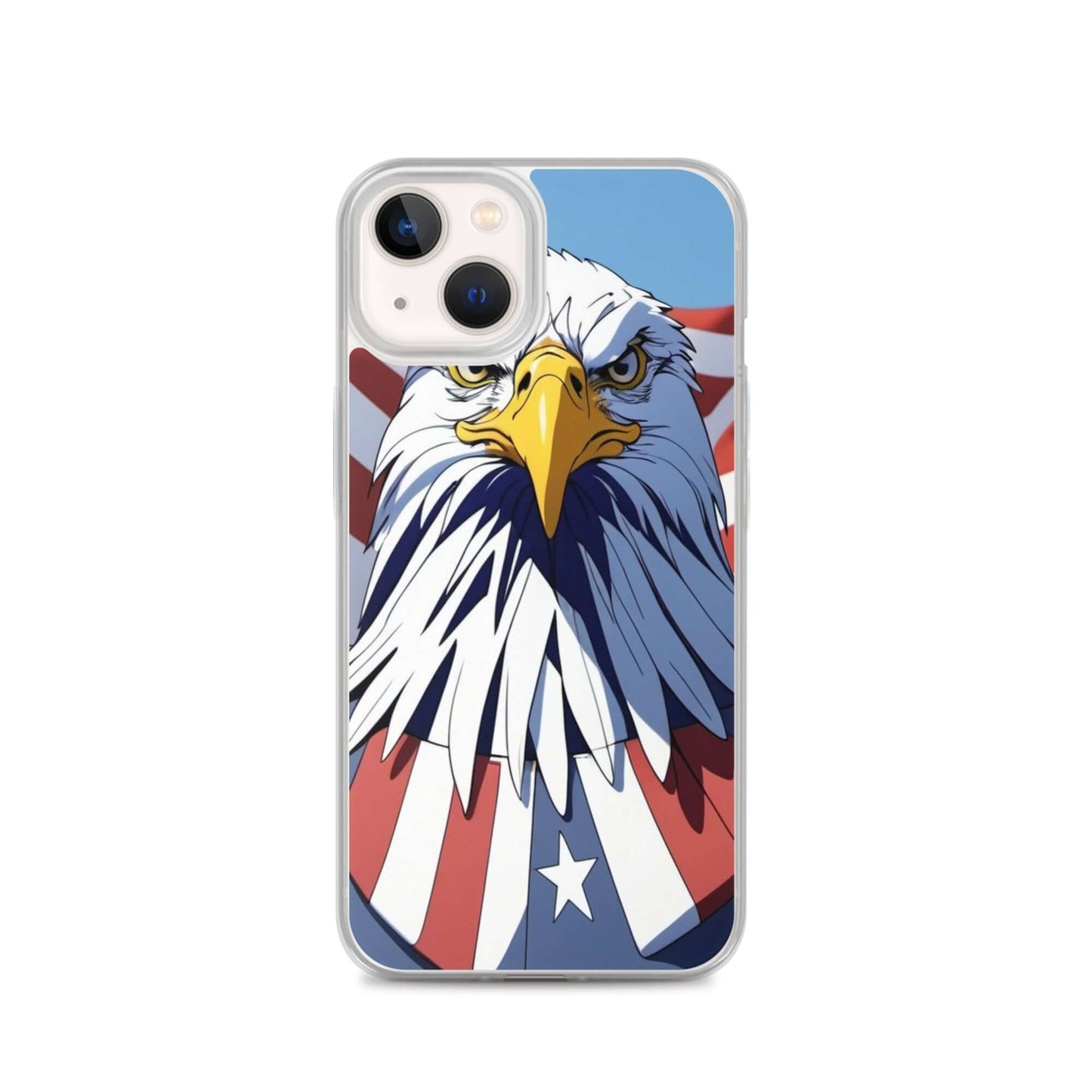 🦅 Superficient iPhone 15 Plus Case: Cartoon Bald Eagle Design (Fits iPhone 7–16) iPhone 13