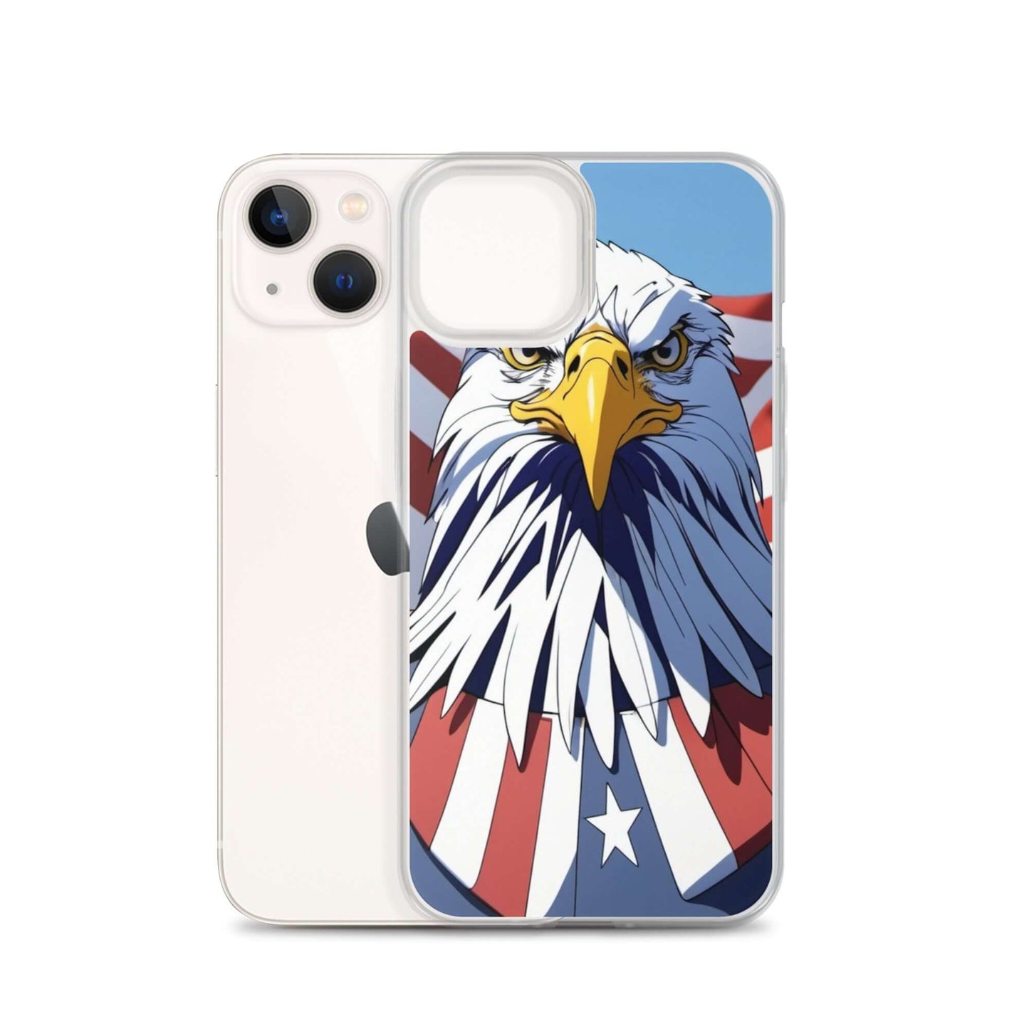 🦅 Superficient iPhone 15 Plus Case: Cartoon Bald Eagle Design (Fits iPhone 7–16)