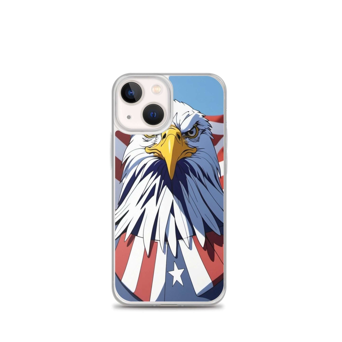 🦅 Superficient iPhone 15 Plus Case: Cartoon Bald Eagle Design (Fits iPhone 7–16) iPhone 13 mini