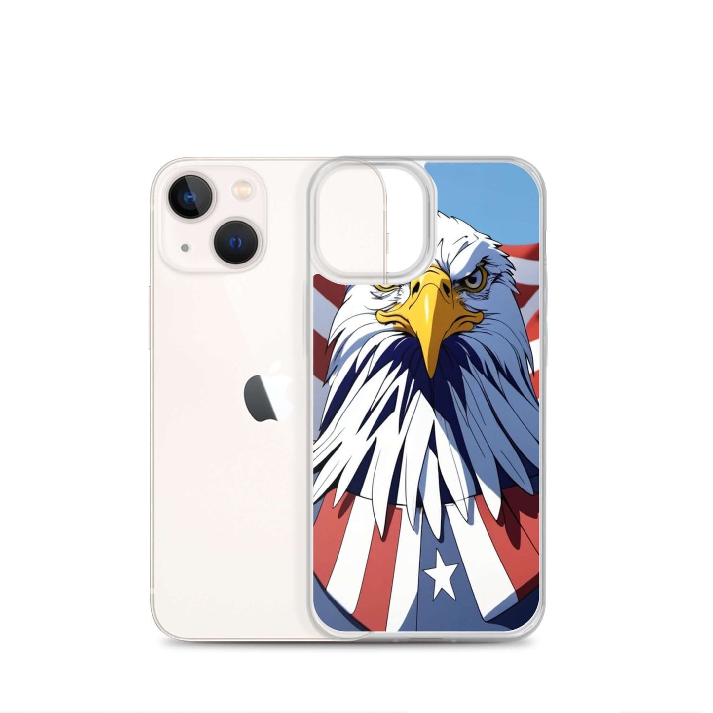 🦅 Superficient iPhone 15 Plus Case: Cartoon Bald Eagle Design (Fits iPhone 7–16)