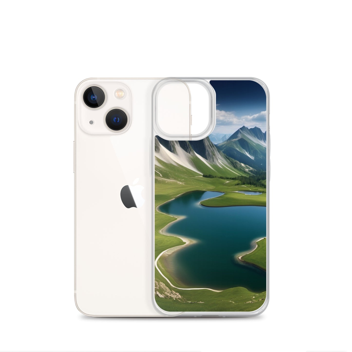 Alpine Lake View & Mountain Valley Scene iPhone 11 Pro Case, iPhone 12 Mini Case & More – Available for iPhone 7 to 16