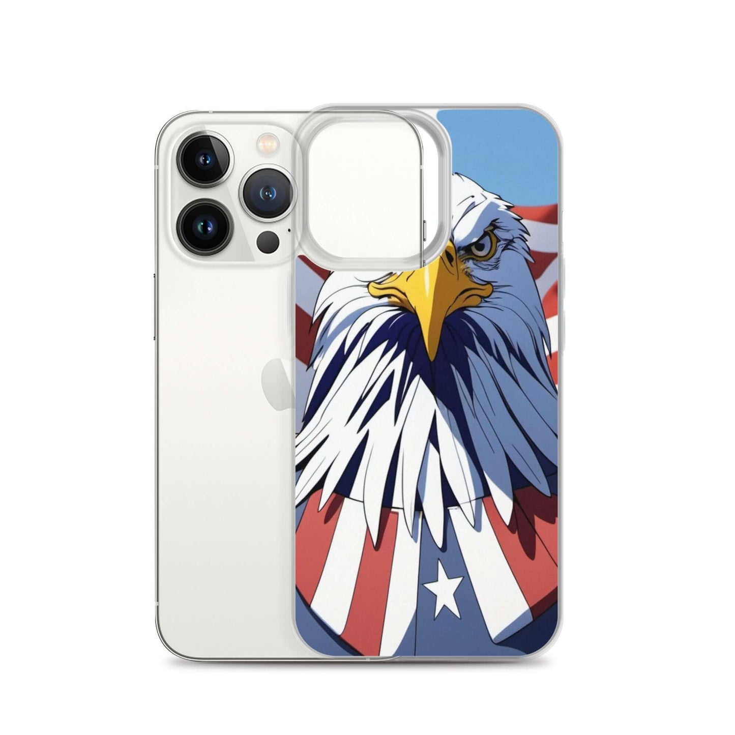 🦅 Superficient iPhone 15 Plus Case: Cartoon Bald Eagle Design (Fits iPhone 7–16)