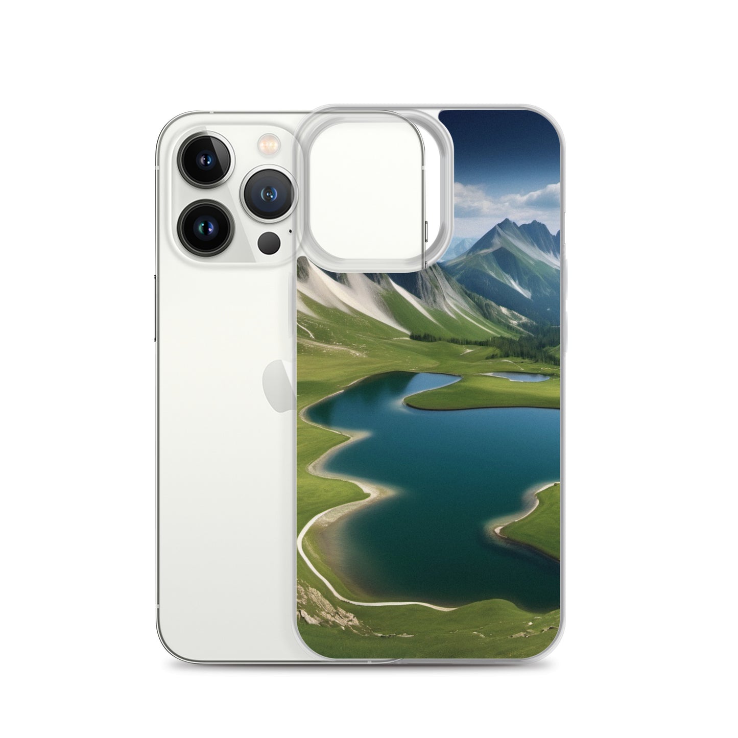 Alpine Lake View & Mountain Valley Scene iPhone 11 Pro Case, iPhone 12 Mini Case & More – Available for iPhone 7 to 16