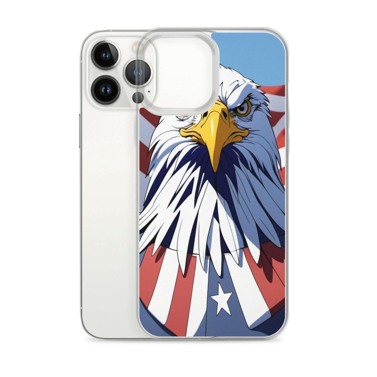 🦅 Superficient iPhone 15 Plus Case: Cartoon Bald Eagle Design (Fits iPhone 7–16)