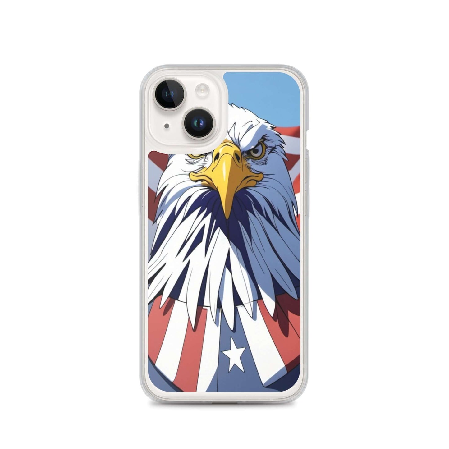 🦅 Superficient iPhone 15 Plus Case: Cartoon Bald Eagle Design (Fits iPhone 7–16) iPhone 14
