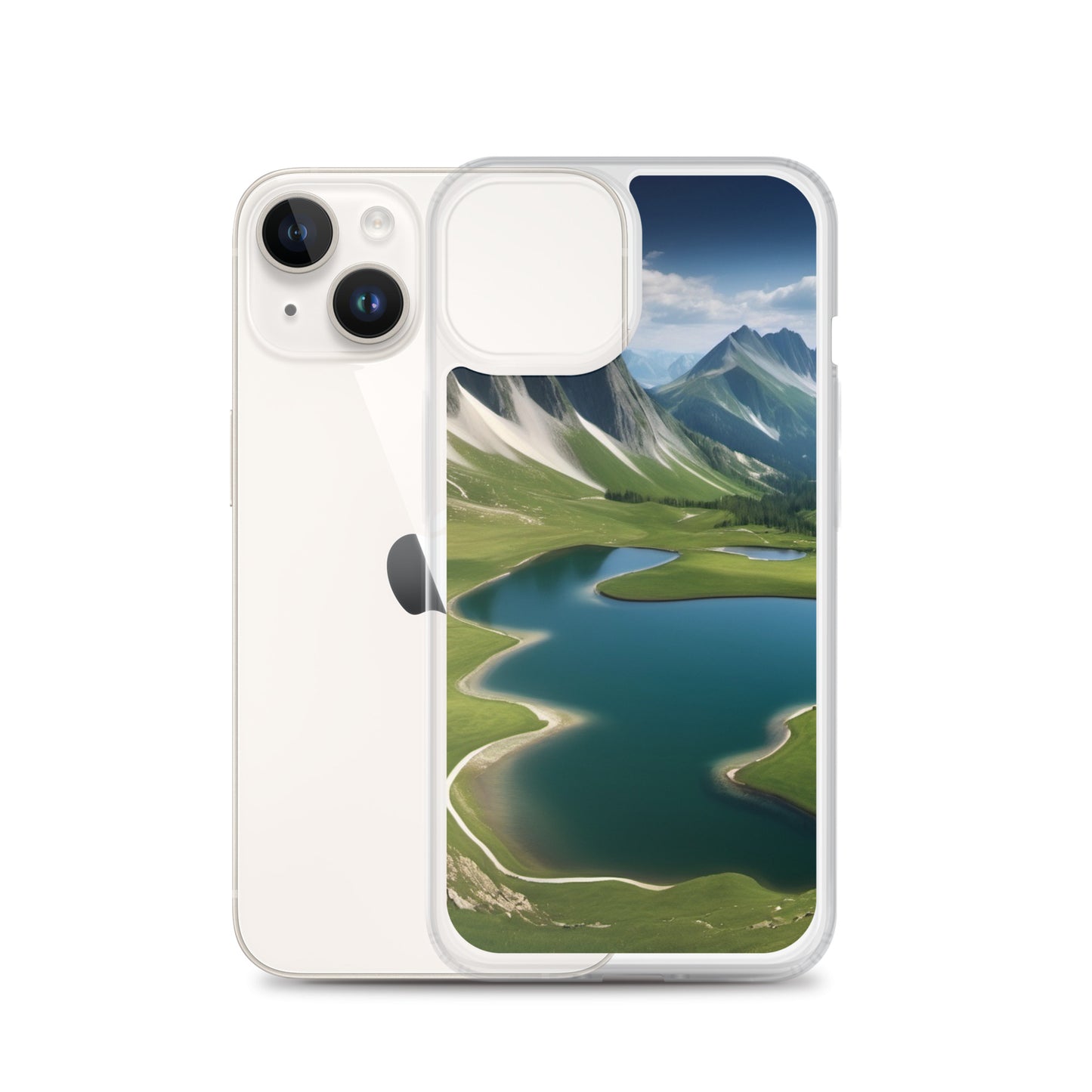 Alpine Lake View & Mountain Valley Scene iPhone 11 Pro Case, iPhone 12 Mini Case & More – Available for iPhone 7 to 16