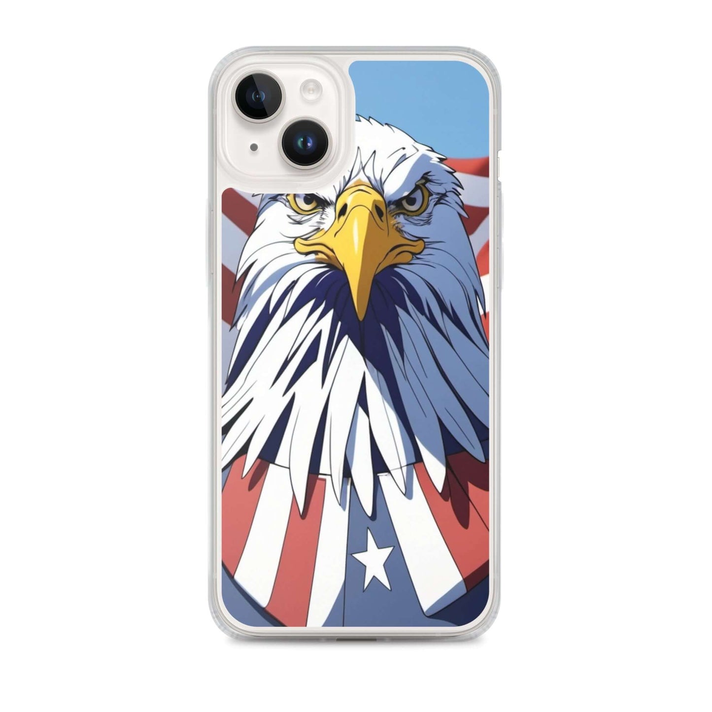 🦅 Superficient iPhone 15 Plus Case: Cartoon Bald Eagle Design (Fits iPhone 7–16) iPhone 14 Plus
