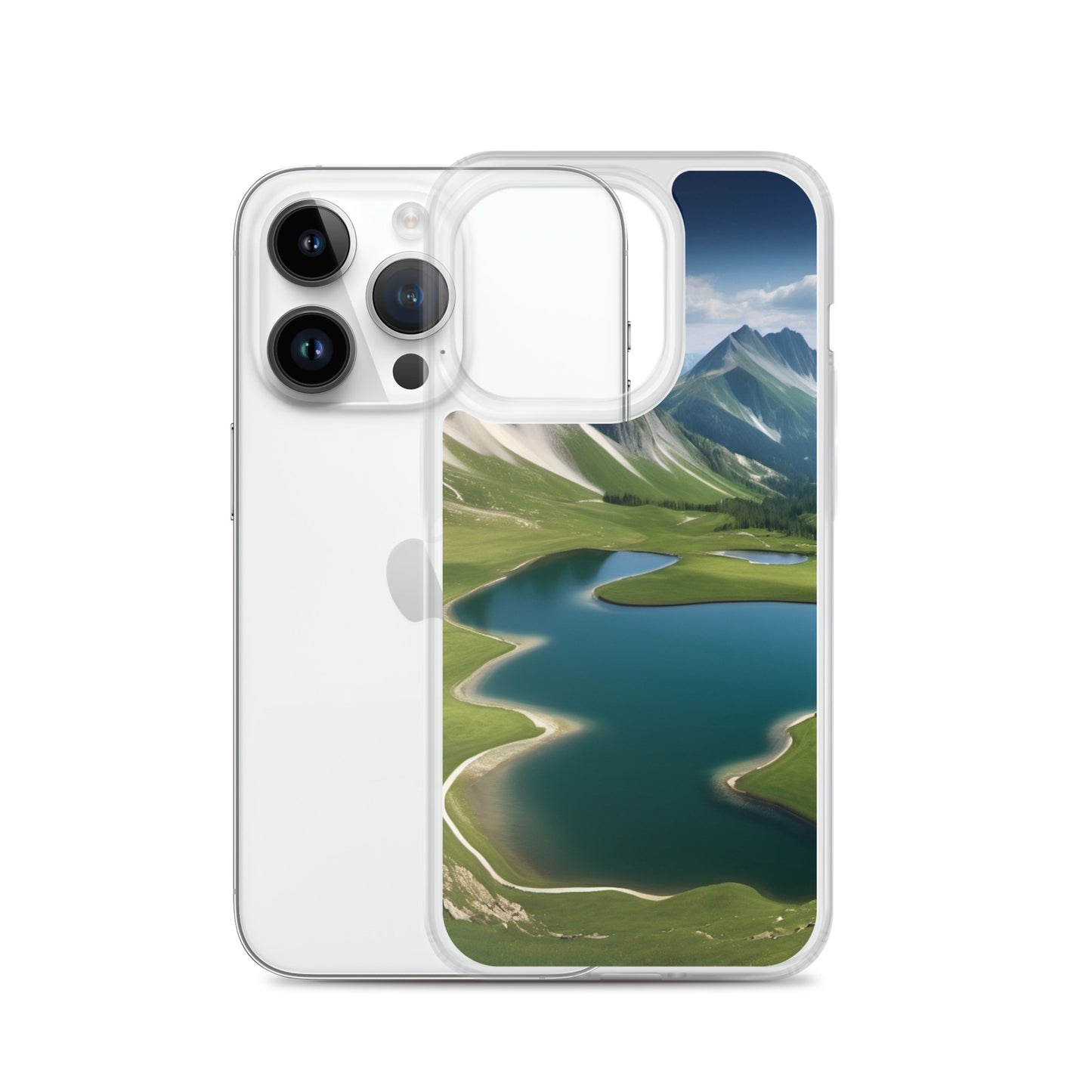 Alpine Lake View & Mountain Valley Scene iPhone 11 Pro Case, iPhone 12 Mini Case & More – Available for iPhone 7 to 16