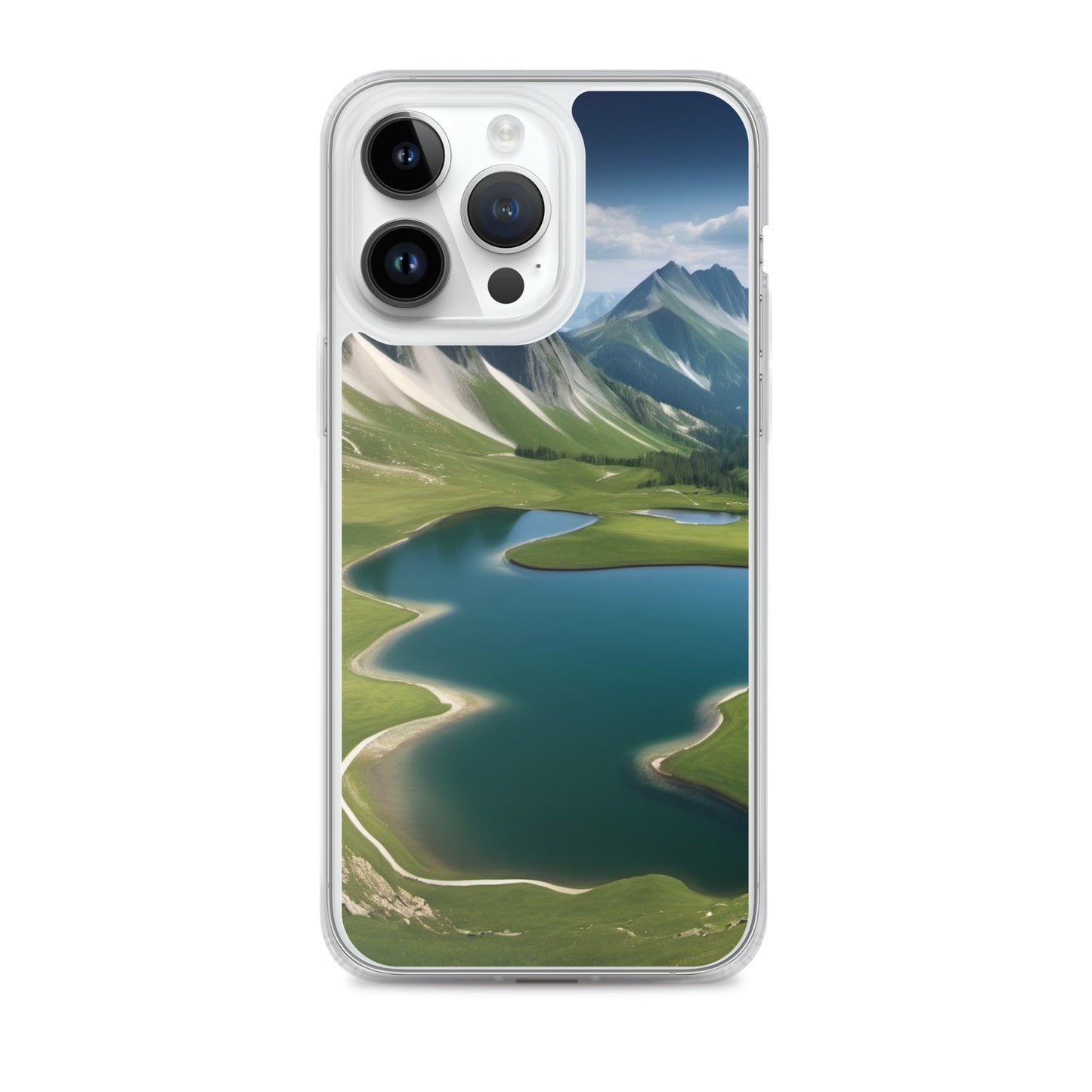 Alpine Lake View & Mountain Valley Scene iPhone 11 Pro Case, iPhone 12 Mini Case & More – Available for iPhone 7 to 16 iPhone 14 Pro Max