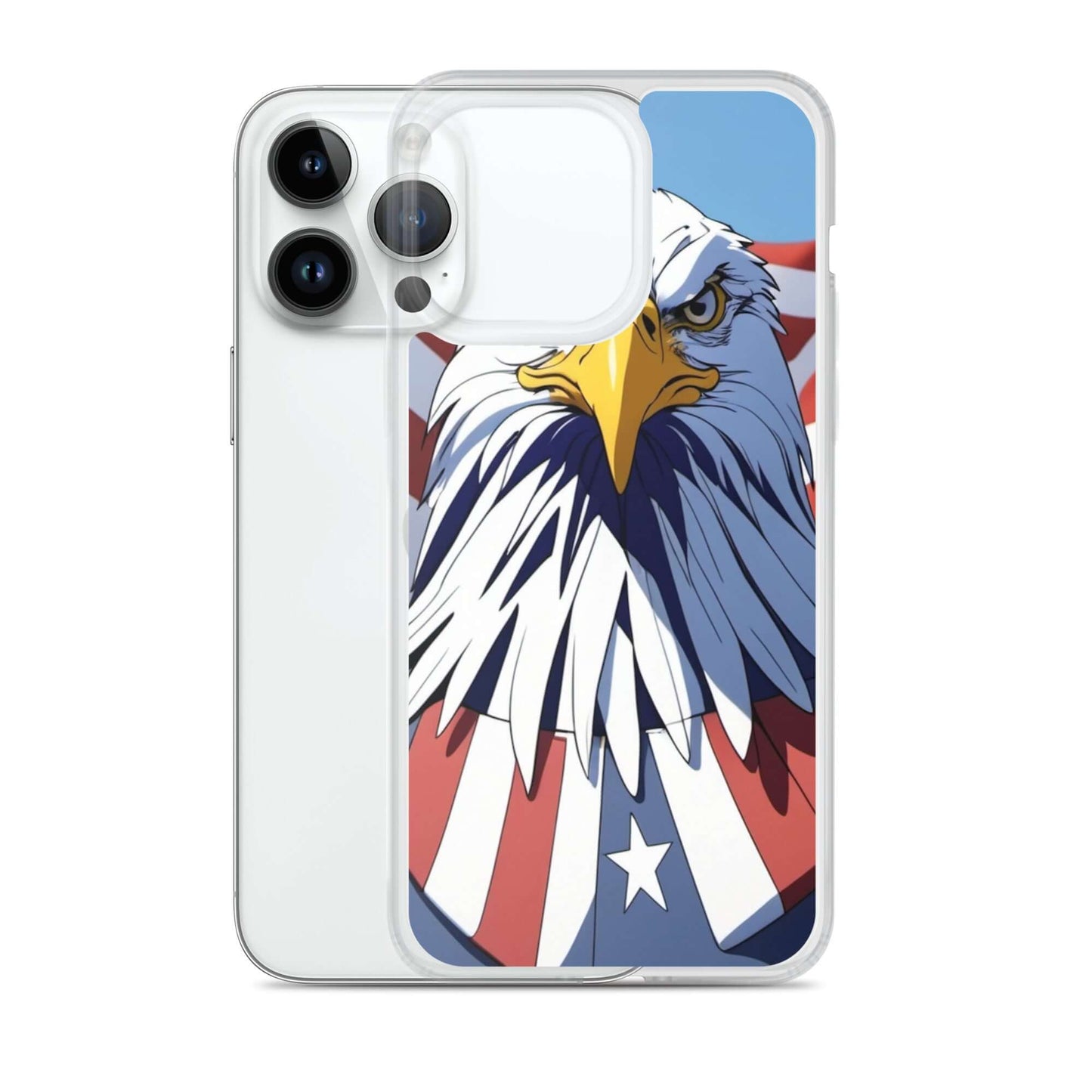 🦅 Superficient iPhone 15 Plus Case: Cartoon Bald Eagle Design (Fits iPhone 7–16)