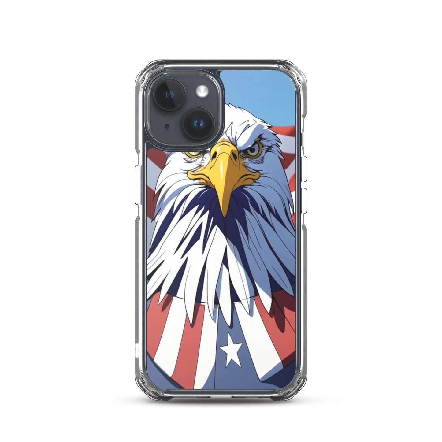 🦅 Superficient iPhone 15 Plus Case: Cartoon Bald Eagle Design (Fits iPhone 7–16) iPhone 15