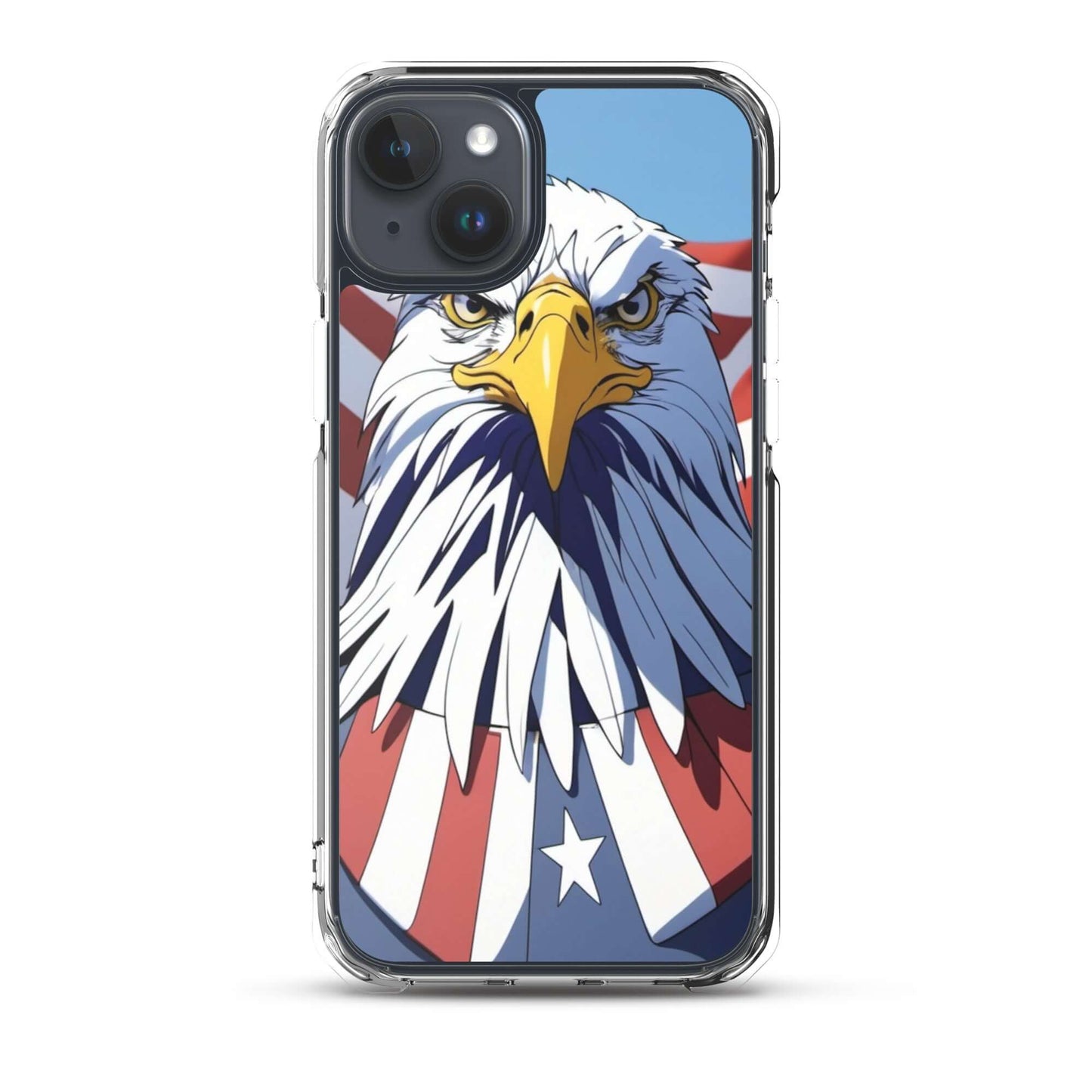🦅 Superficient iPhone 15 Plus Case: Cartoon Bald Eagle Design (Fits iPhone 7–16) iPhone 15 Plus
