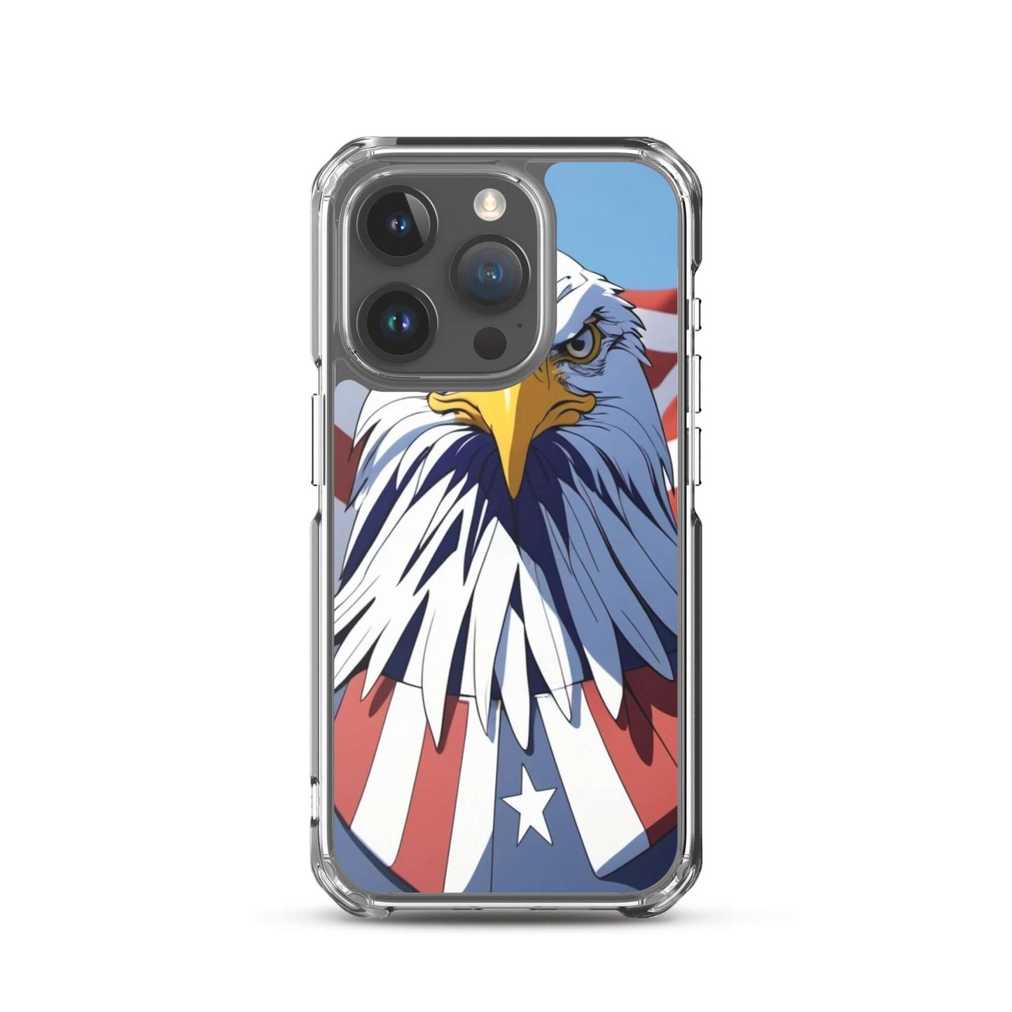 🦅 Superficient iPhone 15 Plus Case: Cartoon Bald Eagle Design (Fits iPhone 7–16) iPhone 15 Pro