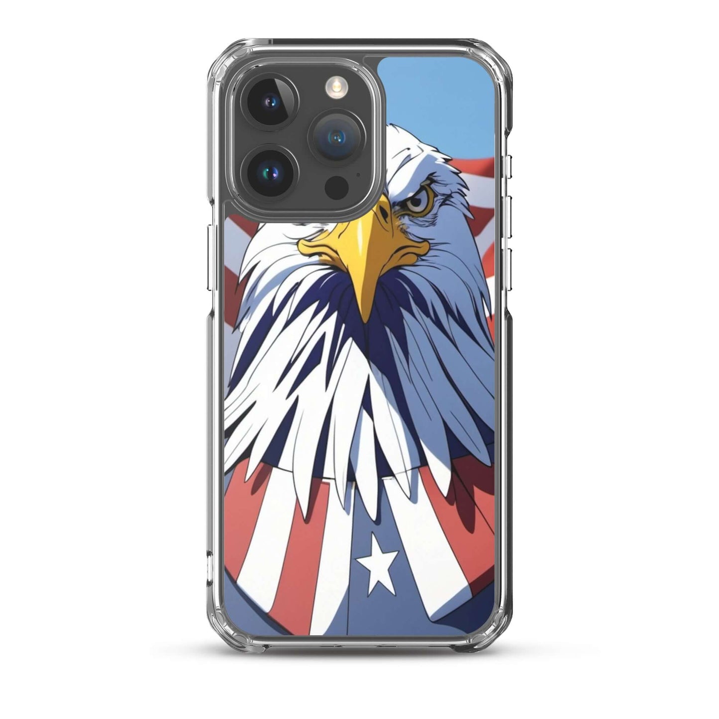 🦅 Superficient iPhone 15 Plus Case: Cartoon Bald Eagle Design (Fits iPhone 7–16) iPhone 15 Pro Max