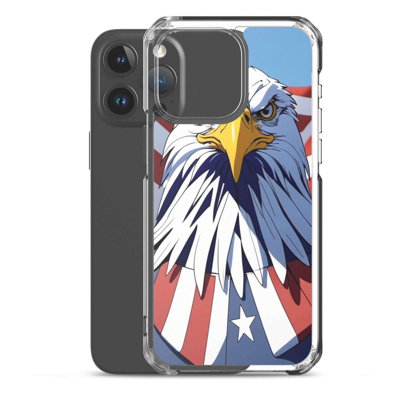 🦅 Superficient iPhone 15 Plus Case: Cartoon Bald Eagle Design (Fits iPhone 7–16)