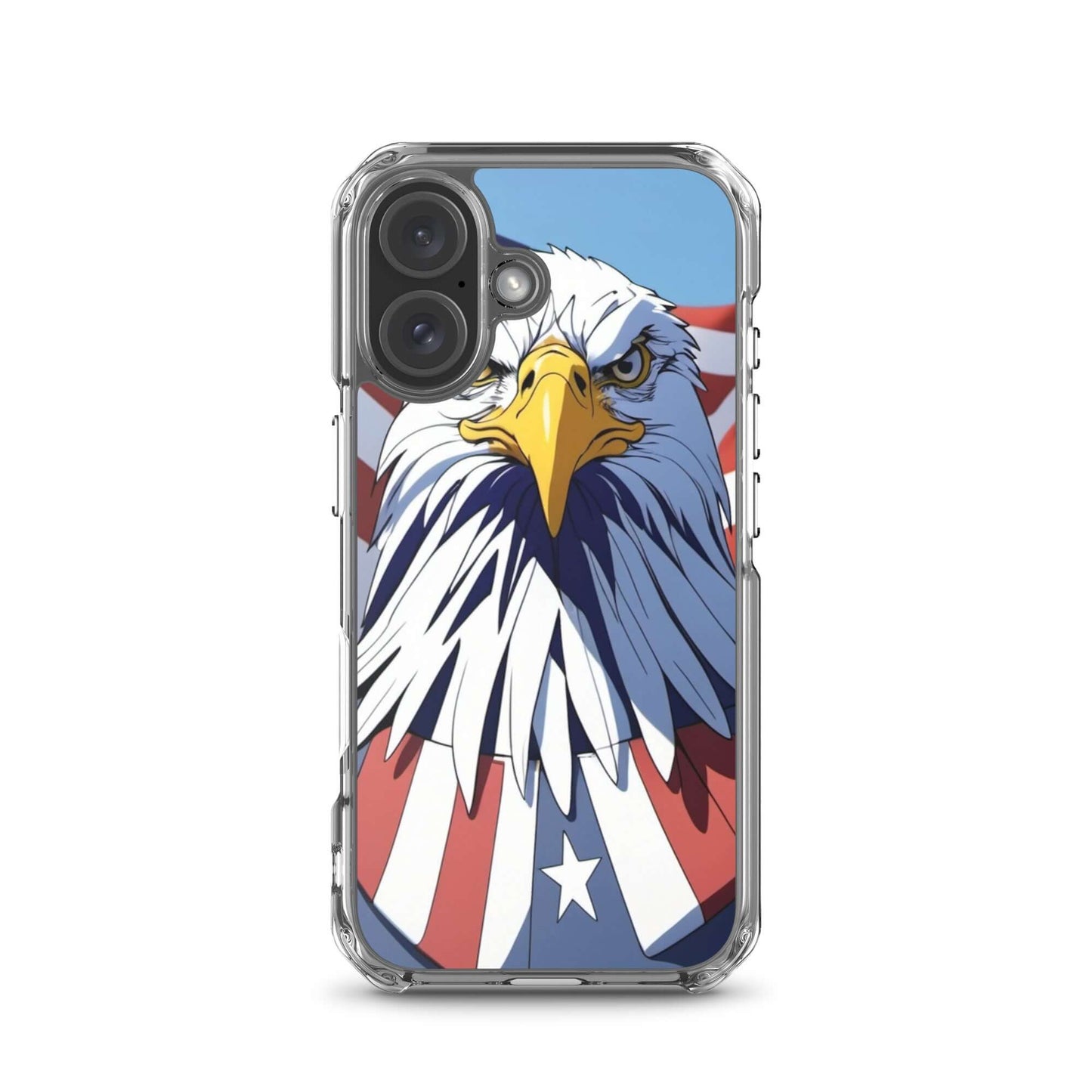 🦅 Superficient iPhone 15 Plus Case: Cartoon Bald Eagle Design (Fits iPhone 7–16) iPhone 16