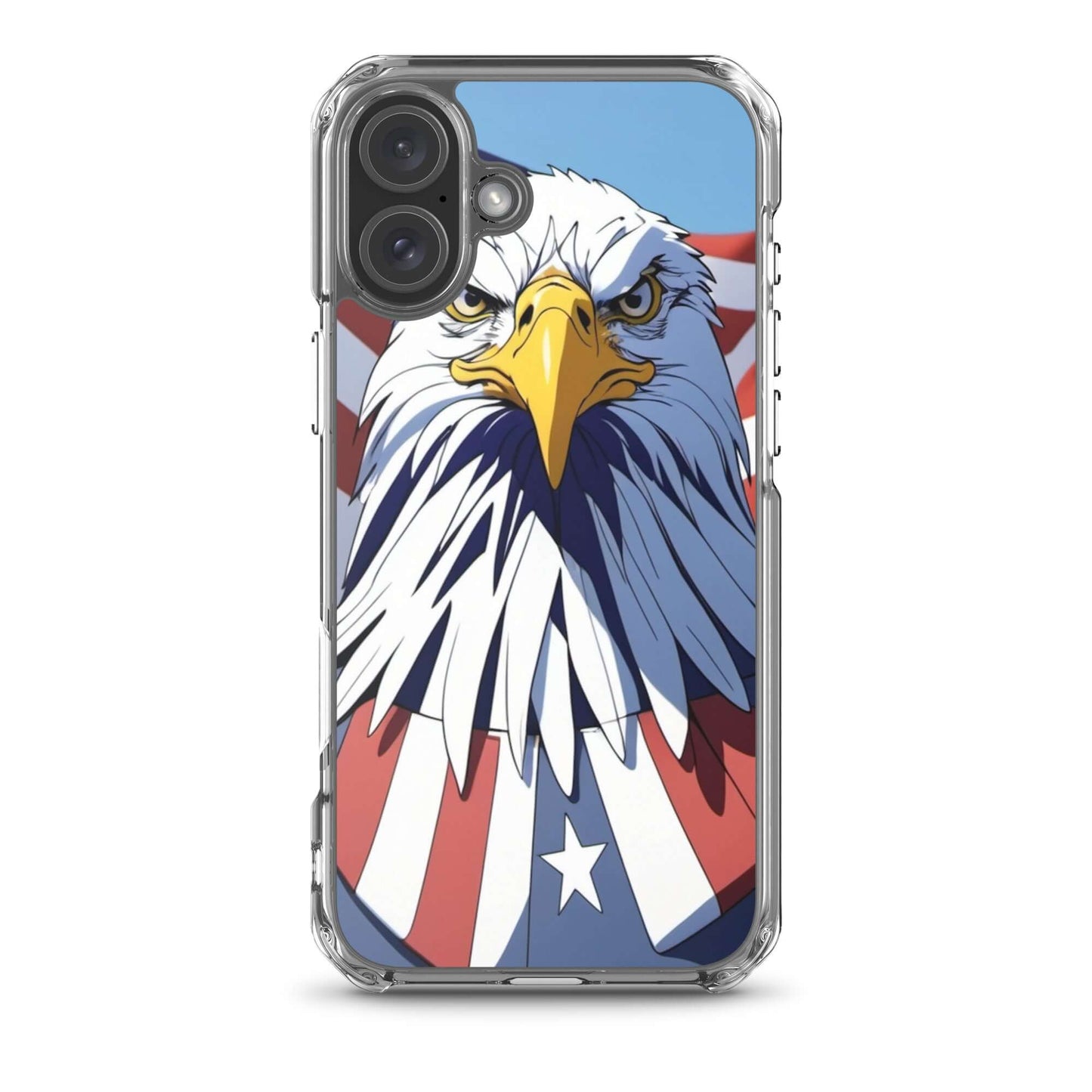 🦅 Superficient iPhone 15 Plus Case: Cartoon Bald Eagle Design (Fits iPhone 7–16) iPhone 16 Plus
