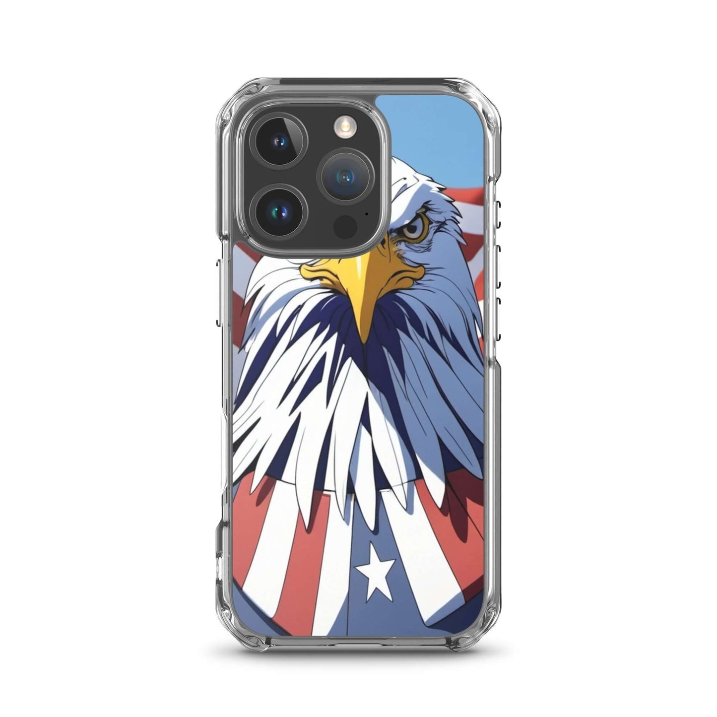 🦅 Superficient iPhone 15 Plus Case: Cartoon Bald Eagle Design (Fits iPhone 7–16) iPhone 16 Pro