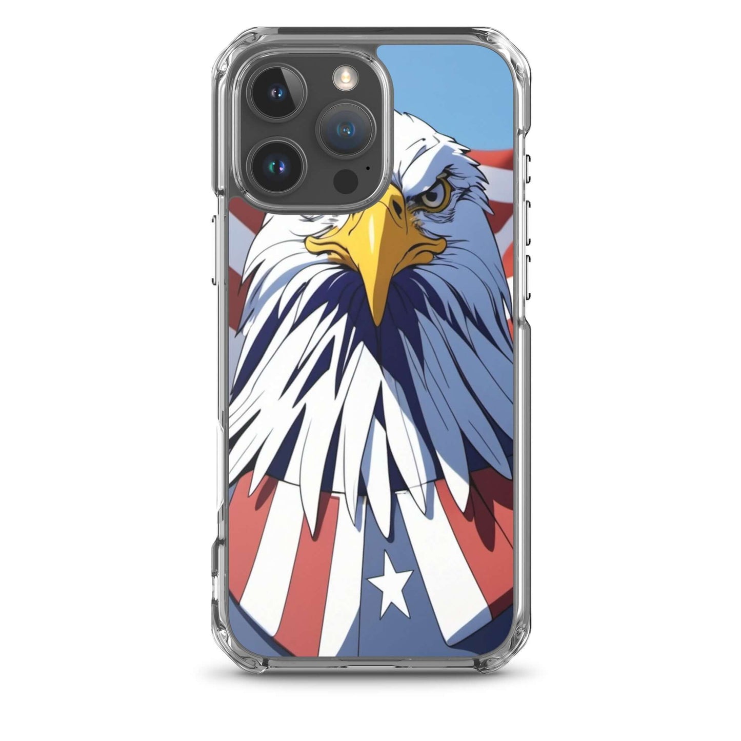 🦅 Superficient iPhone 15 Plus Case: Cartoon Bald Eagle Design (Fits iPhone 7–16) iPhone 16 Pro Max