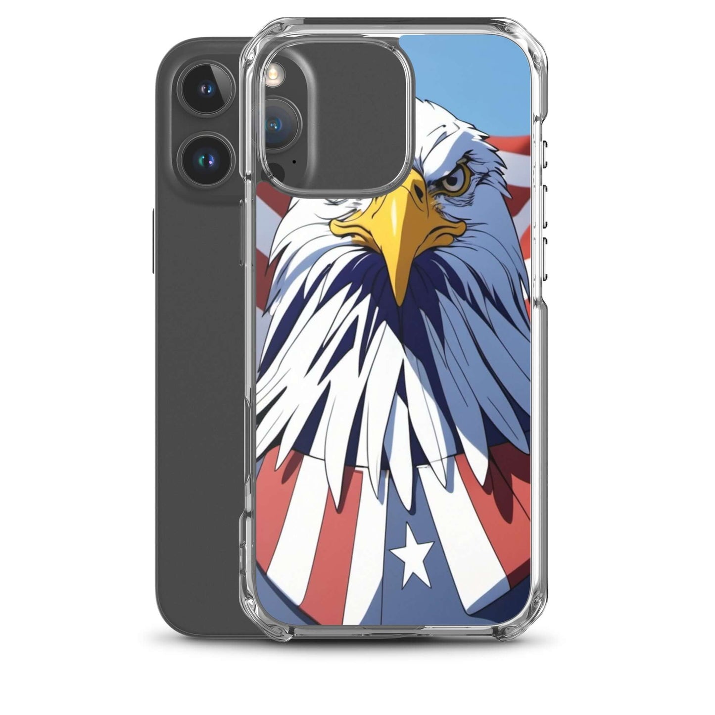🦅 Superficient iPhone 15 Plus Case: Cartoon Bald Eagle Design (Fits iPhone 7–16)