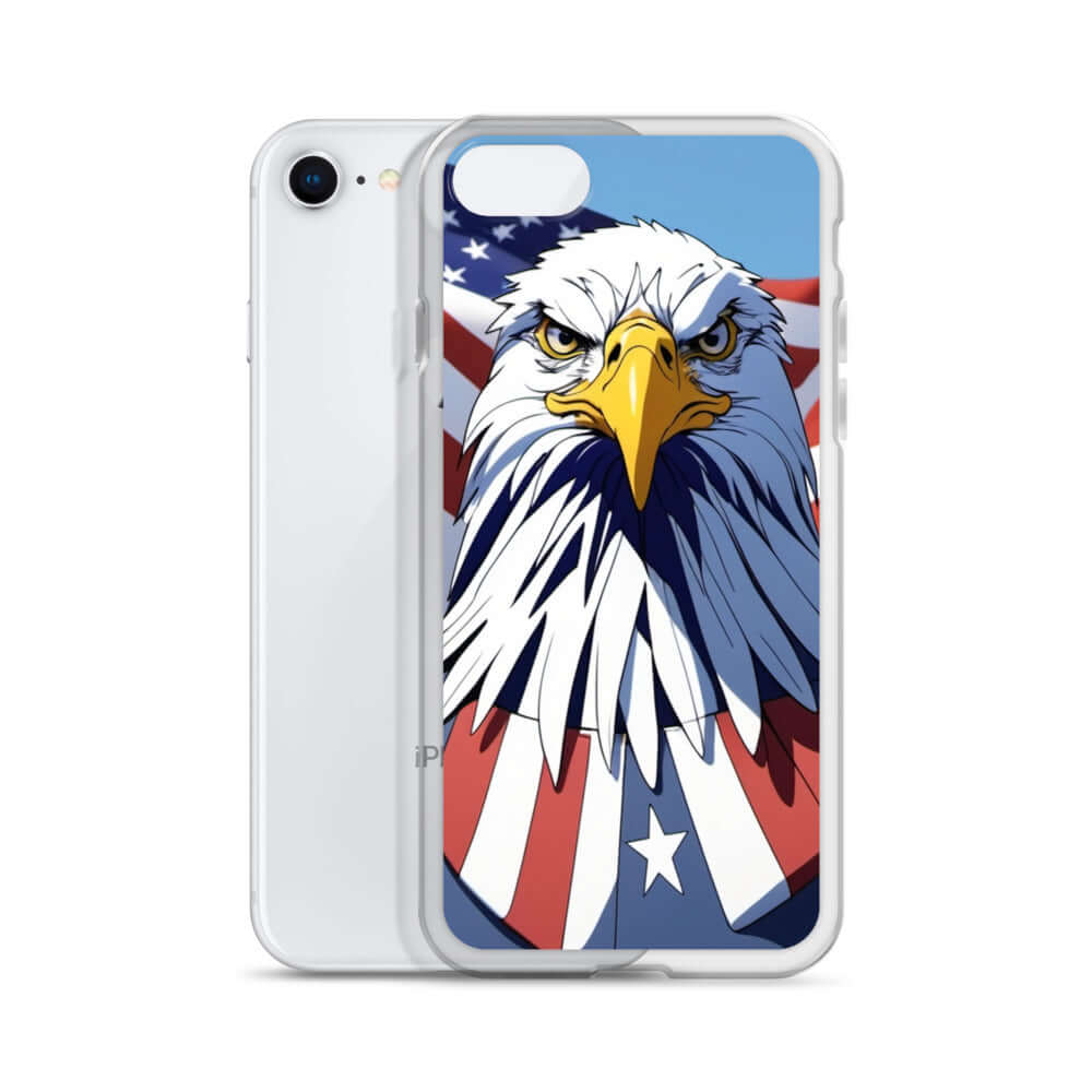 🦅 Superficient iPhone 15 Plus Case: Cartoon Bald Eagle Design (Fits iPhone 7–16)