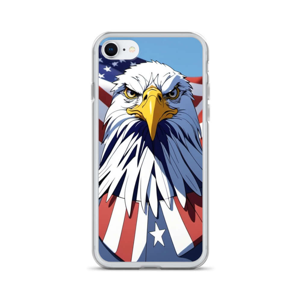 🦅 Superficient iPhone 15 Plus Case: Cartoon Bald Eagle Design (Fits iPhone 7–16) iPhone SE