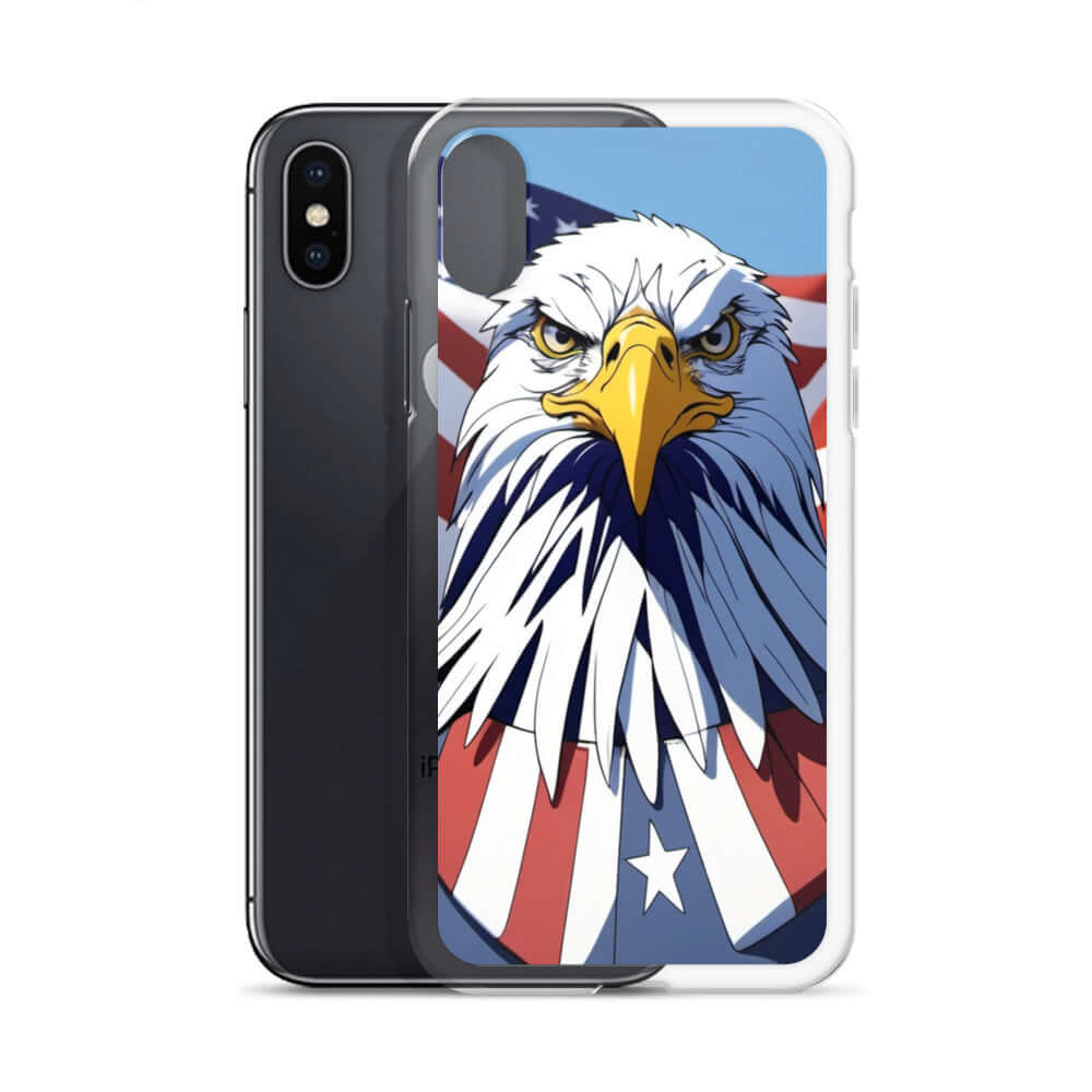🦅 Superficient iPhone 15 Plus Case: Cartoon Bald Eagle Design (Fits iPhone 7–16)