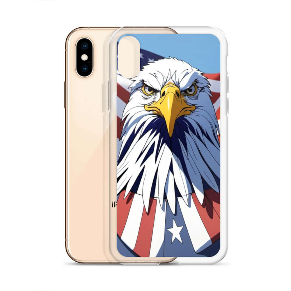 🦅 Superficient iPhone 15 Plus Case: Cartoon Bald Eagle Design (Fits iPhone 7–16)