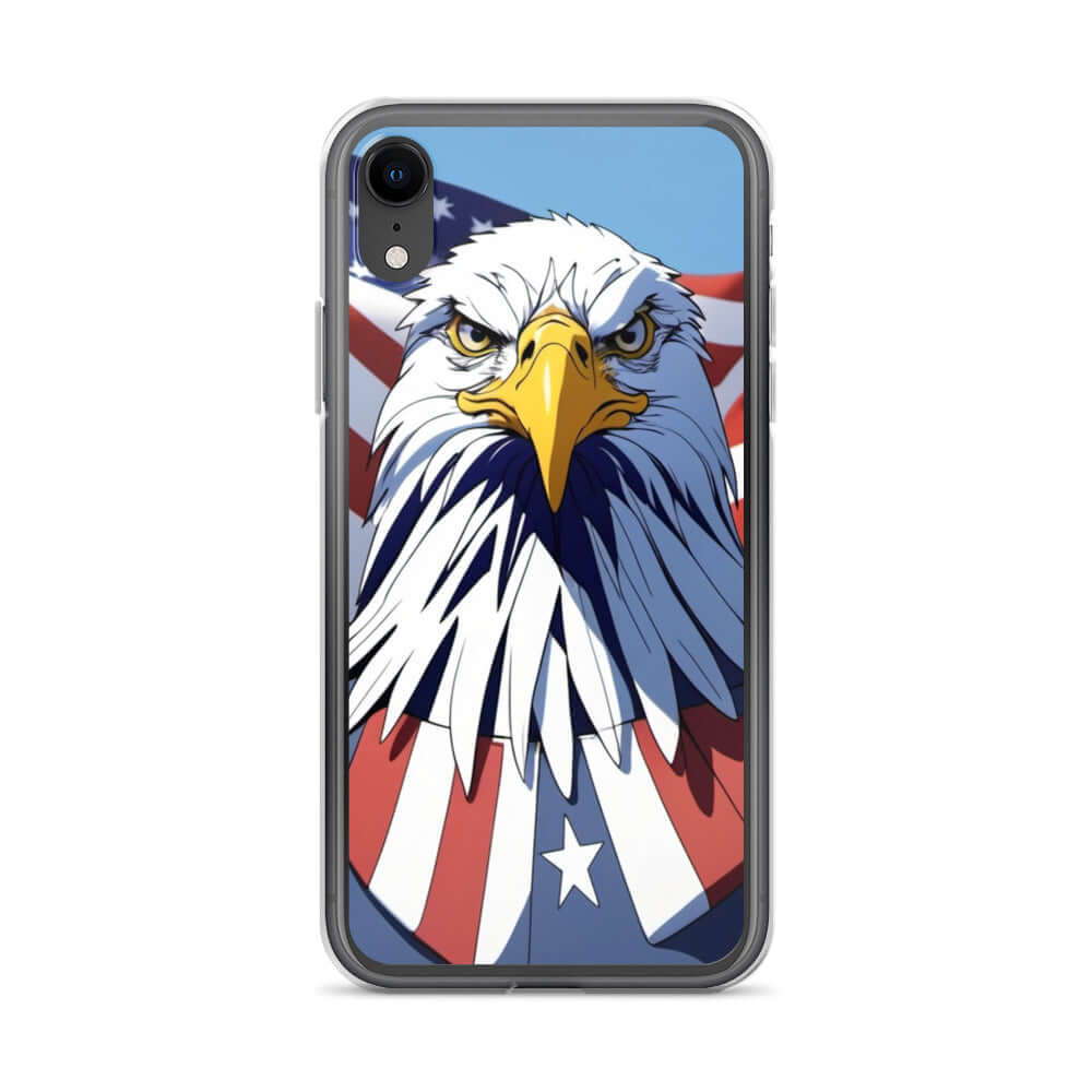 🦅 Superficient iPhone 15 Plus Case: Cartoon Bald Eagle Design (Fits iPhone 7–16) iPhone XR