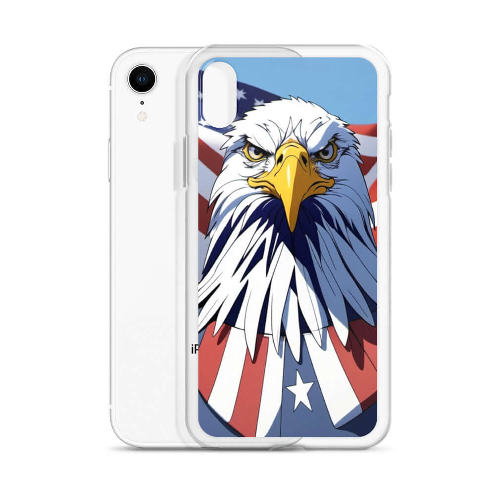 🦅 Superficient iPhone 15 Plus Case: Cartoon Bald Eagle Design (Fits iPhone 7–16)