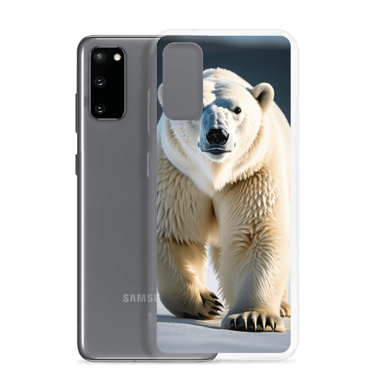 S23 Ultra Case – Polar Bear Design | Fits Galaxy S10 to S25 (Plus & Ultra)