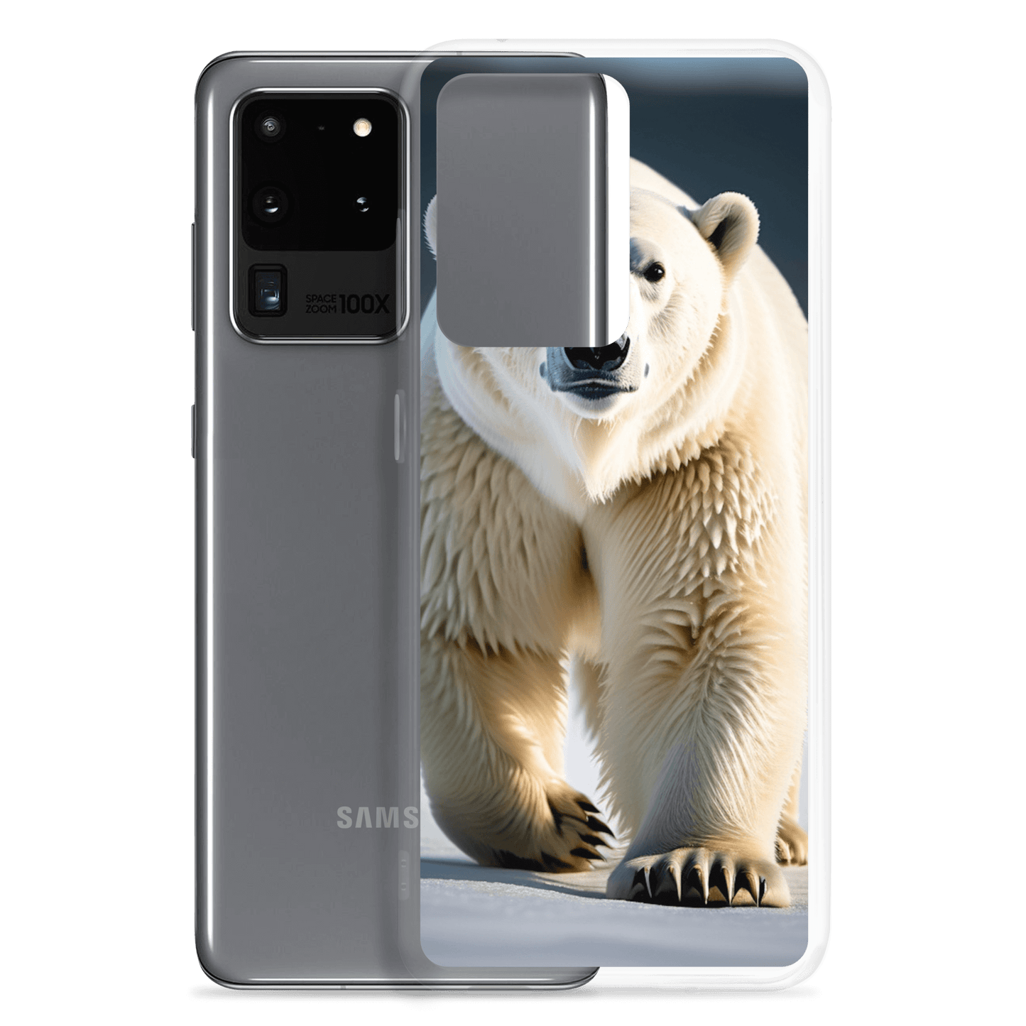 S23 Ultra Case – Polar Bear Design | Fits Galaxy S10 to S25 (Plus & Ultra)