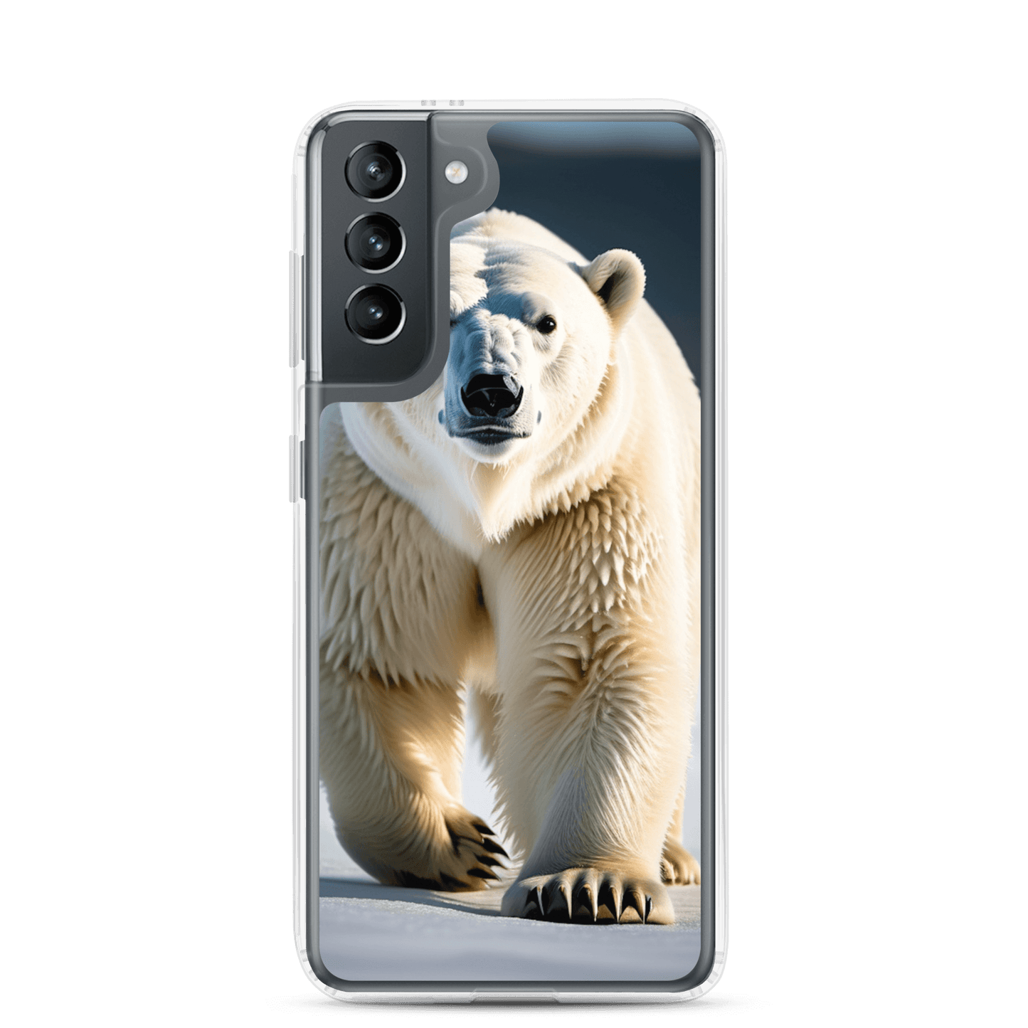 S23 Ultra Case – Polar Bear Design | Fits Galaxy S10 to S25 (Plus & Ultra) Samsung Galaxy S21