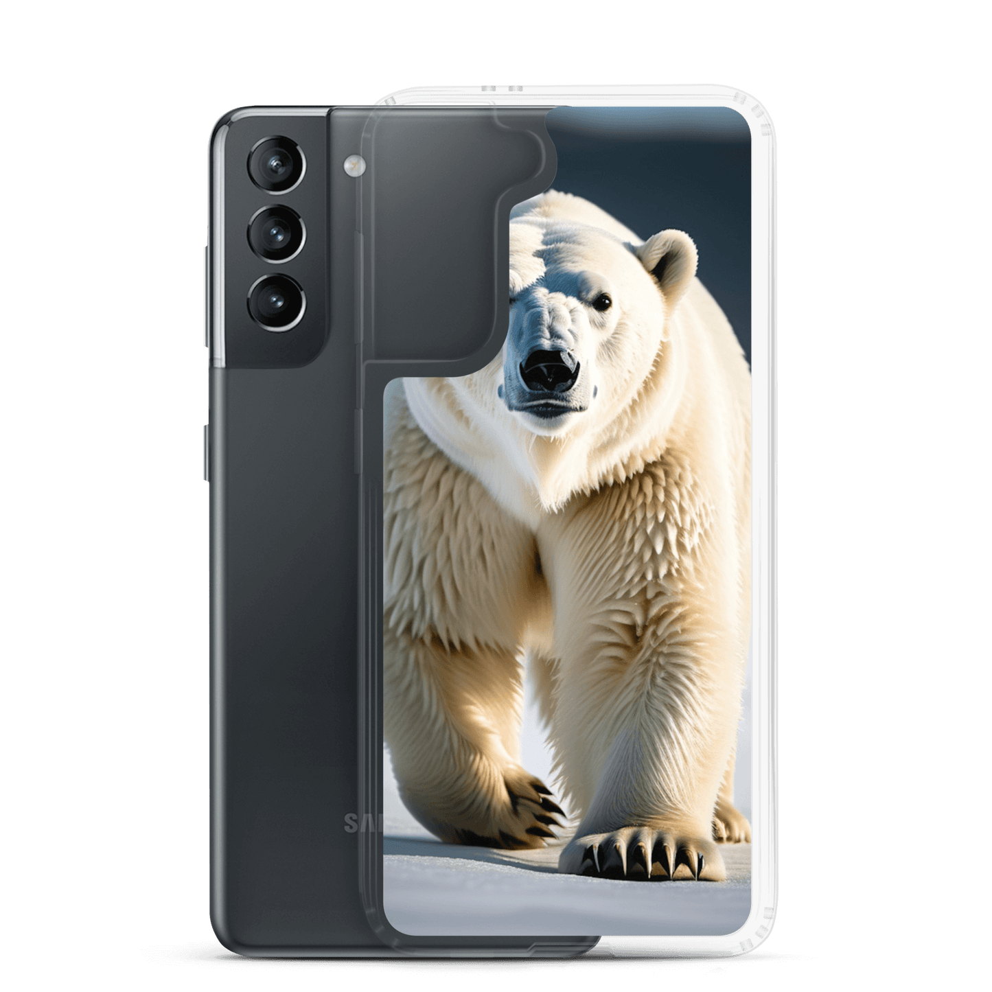S23 Ultra Case – Polar Bear Design | Fits Galaxy S10 to S25 (Plus & Ultra)