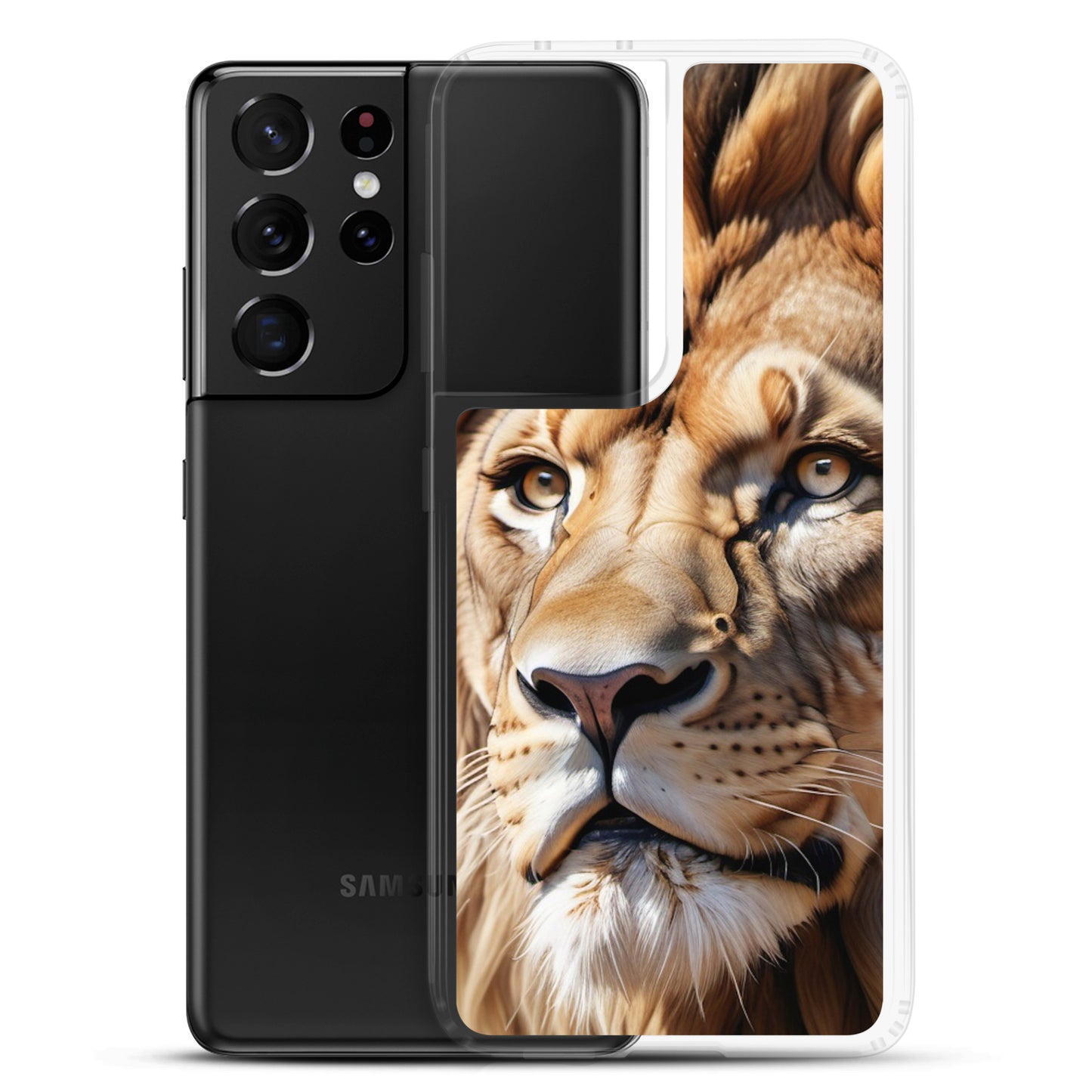 🦁 S24 Ultra Case – Majestic Lion Design | Fits Samsung Galaxy S10 to S25 (Plus & Ultra Included)