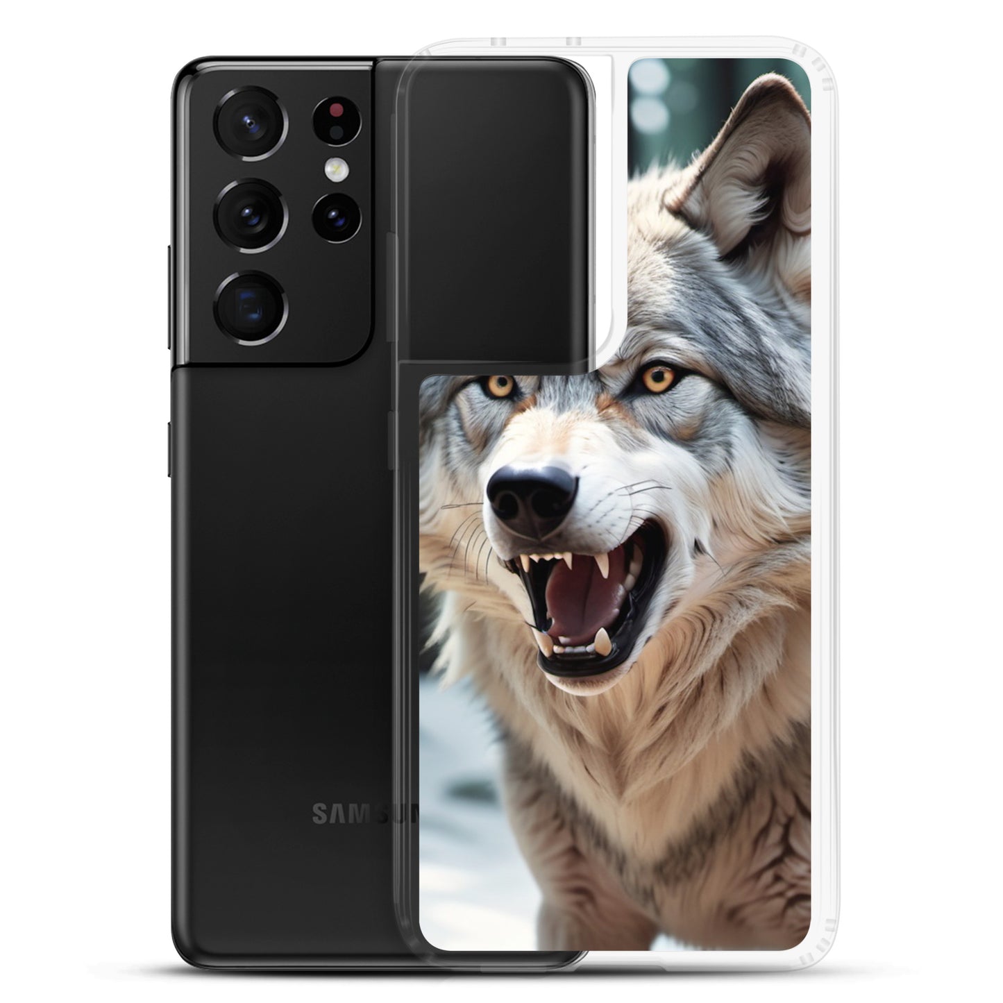 🐺 S24 Ultra Case – Fierce Wolf Design | Fits Samsung Galaxy S10 to S25 (Plus & Ultra Included)