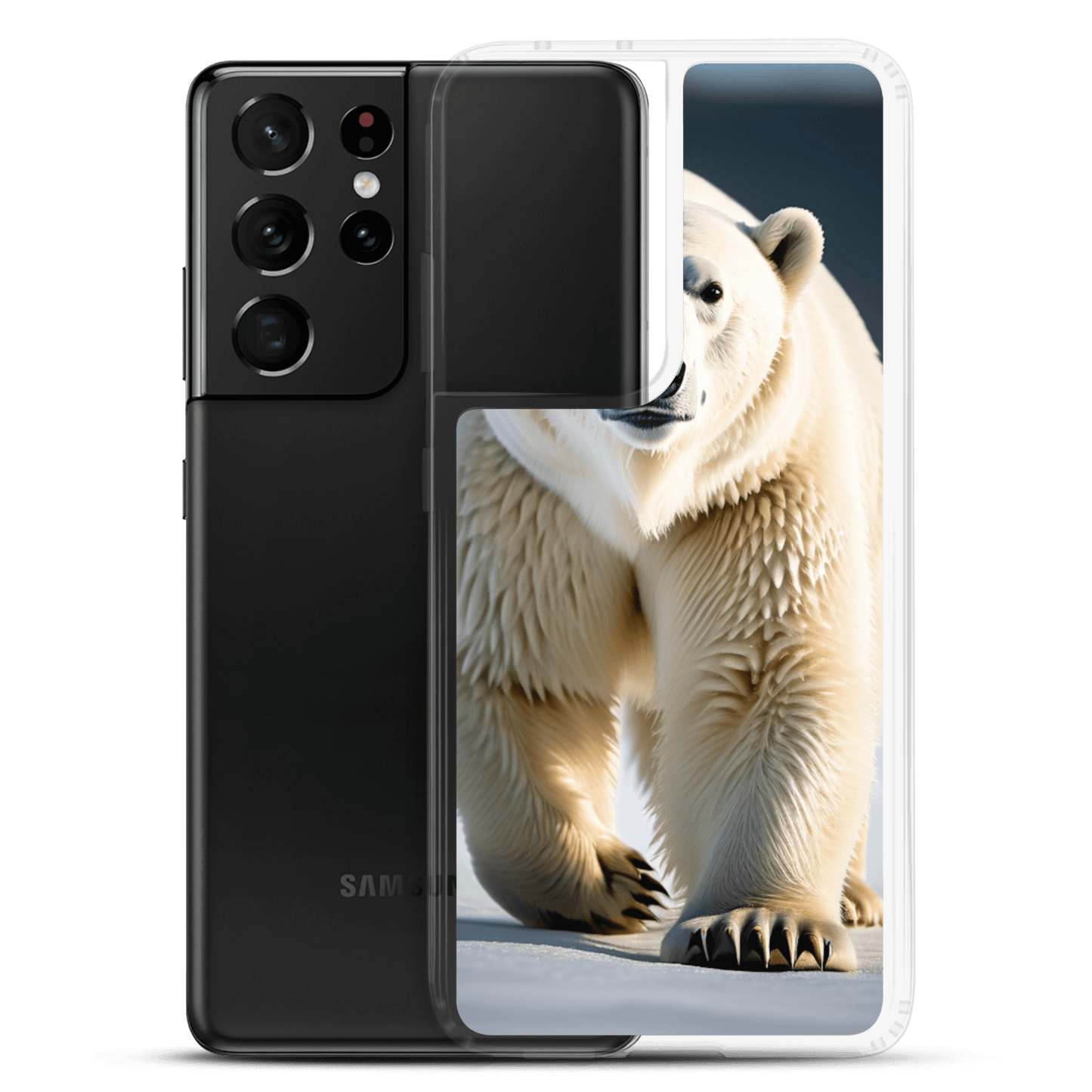 S23 Ultra Case – Polar Bear Design | Fits Galaxy S10 to S25 (Plus & Ultra)
