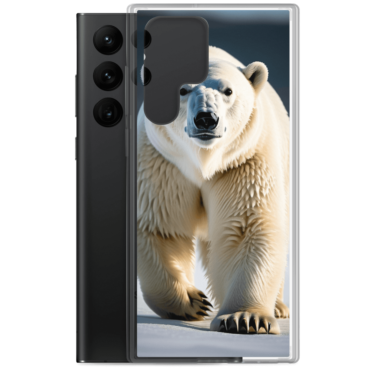 S23 Ultra Case – Polar Bear Design | Fits Galaxy S10 to S25 (Plus & Ultra)