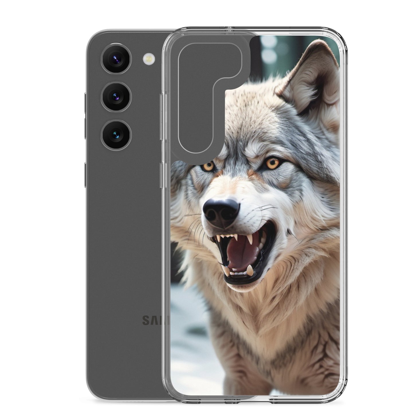 🐺 S24 Ultra Case – Fierce Wolf Design | Fits Samsung Galaxy S10 to S25 (Plus & Ultra Included)